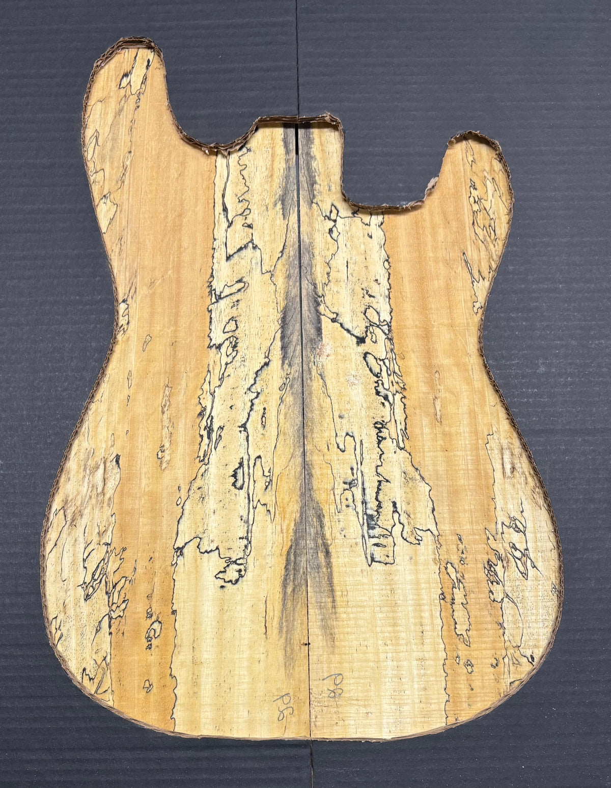 Spalted Tamarind Guitar Carved Top - 22” x 7-1/2” x 7/8” #838 Exotic Wood Zone 