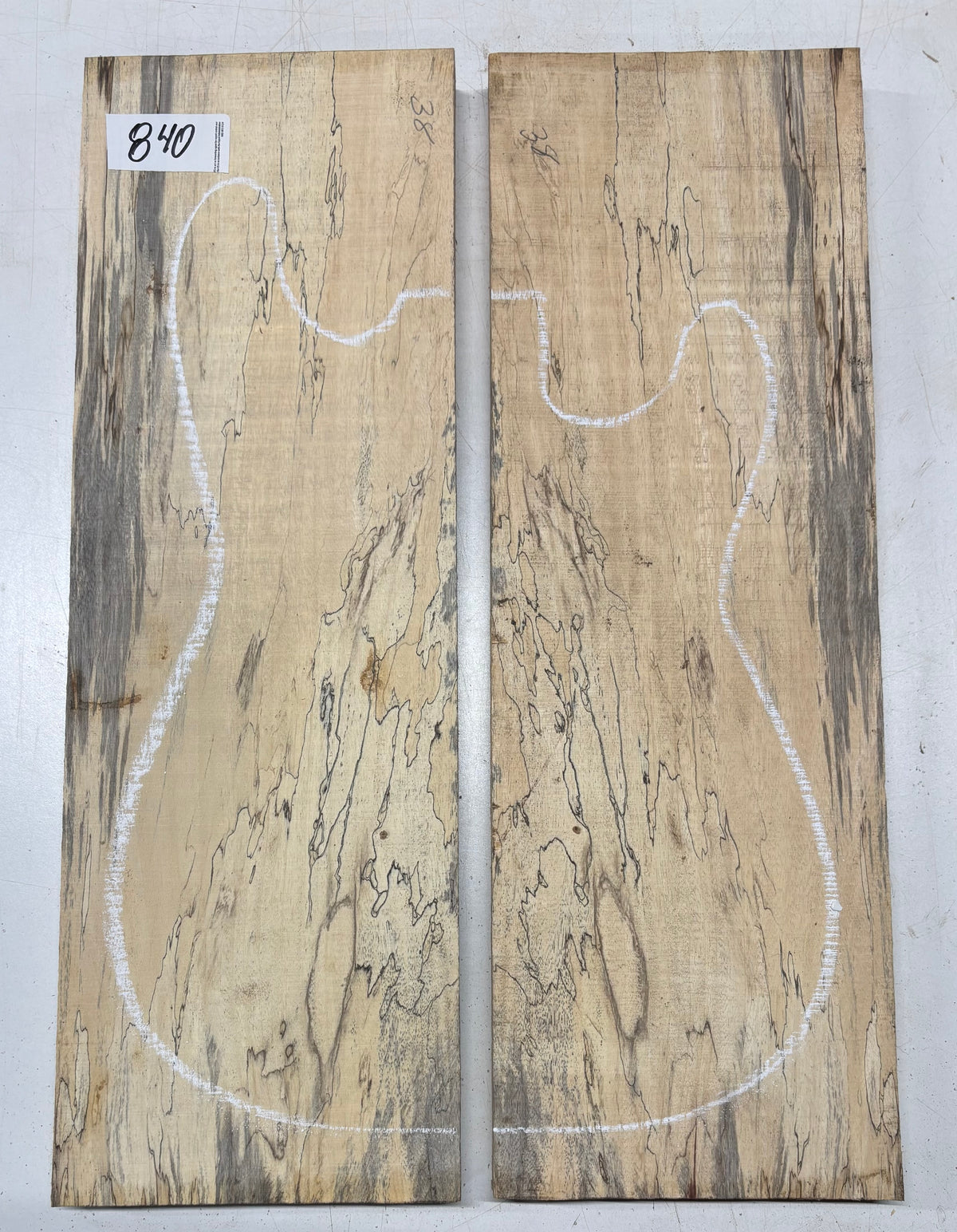 Spalted Tamarind Guitar Carved Top - 22” x 7-1/2” x 7/8” #840 Exotic Wood Zone 