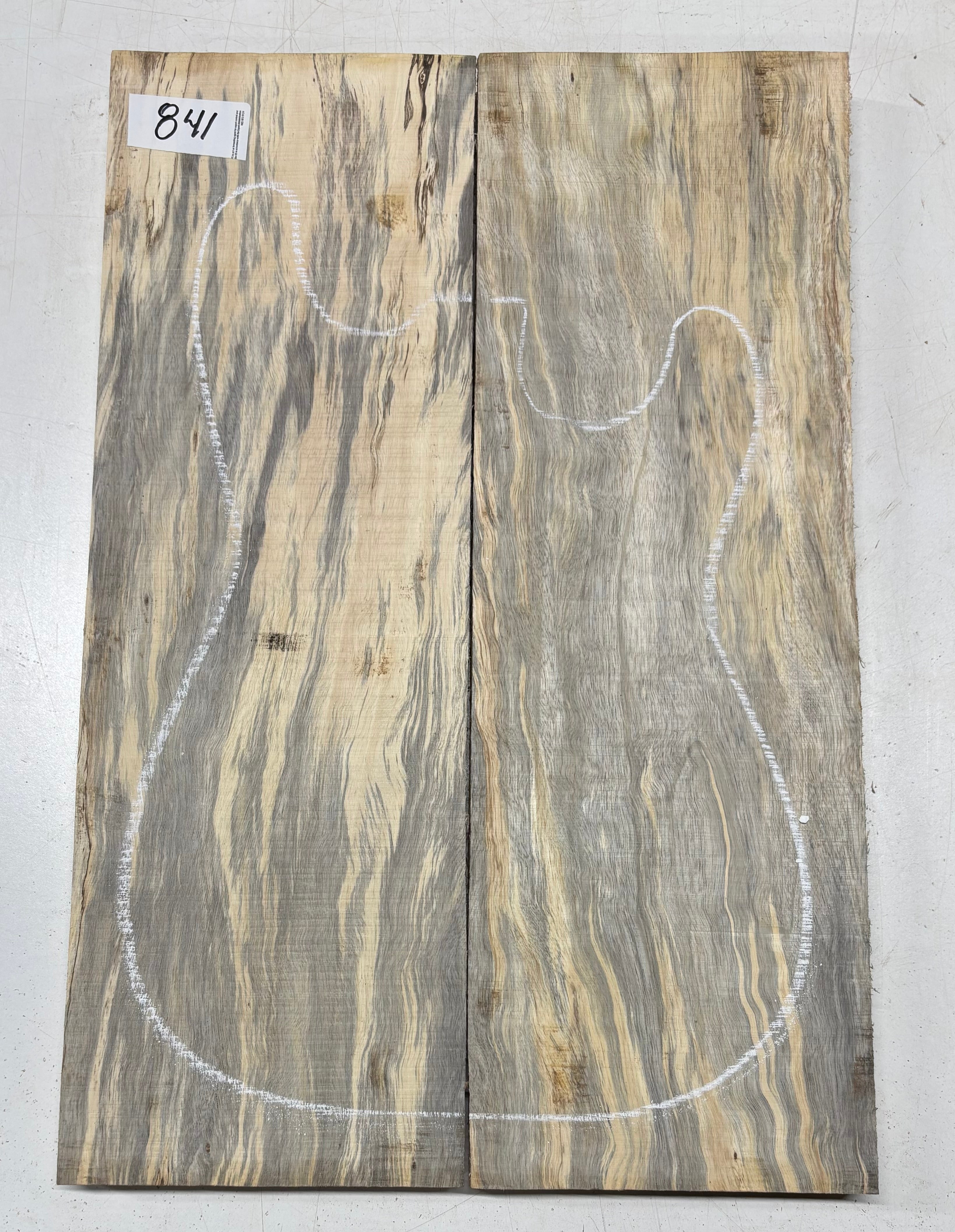 Spalted Tamarind Guitar Carved Top - 22” x 7-1/2” x 7/8” #841 Exotic Wood Zone 