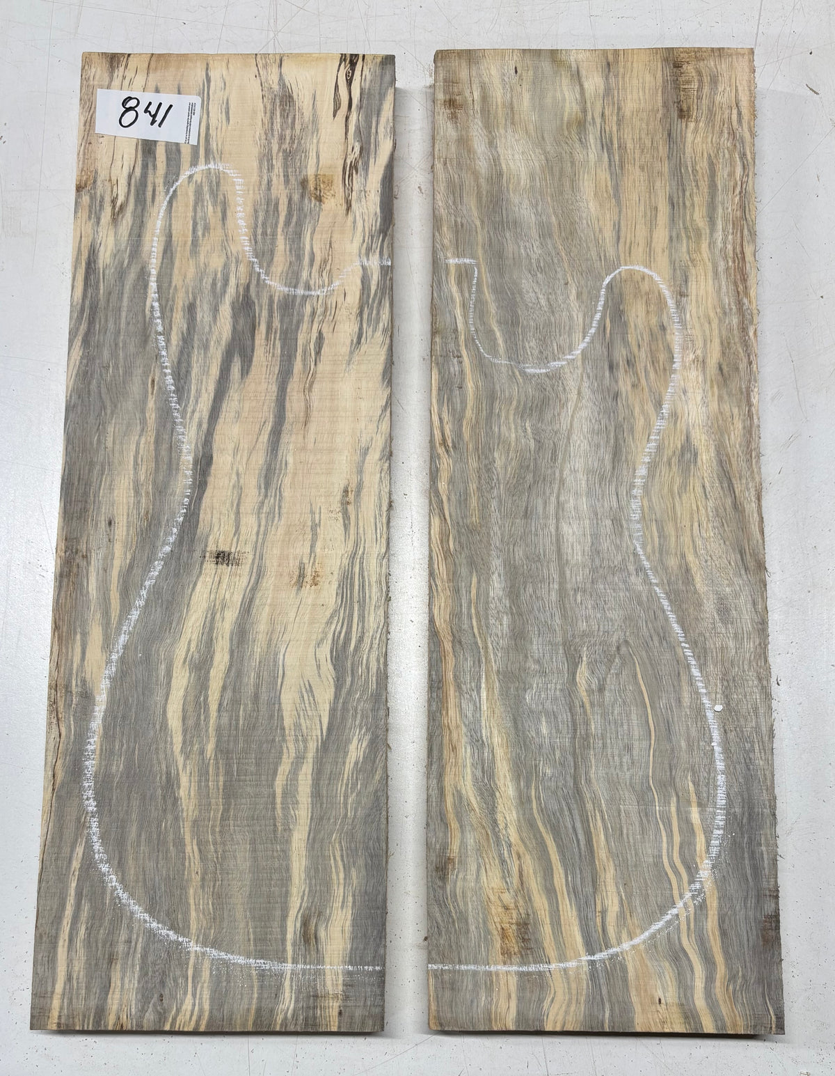 Spalted Tamarind Guitar Carved Top - 22” x 7-1/2” x 7/8” #841 Exotic Wood Zone 