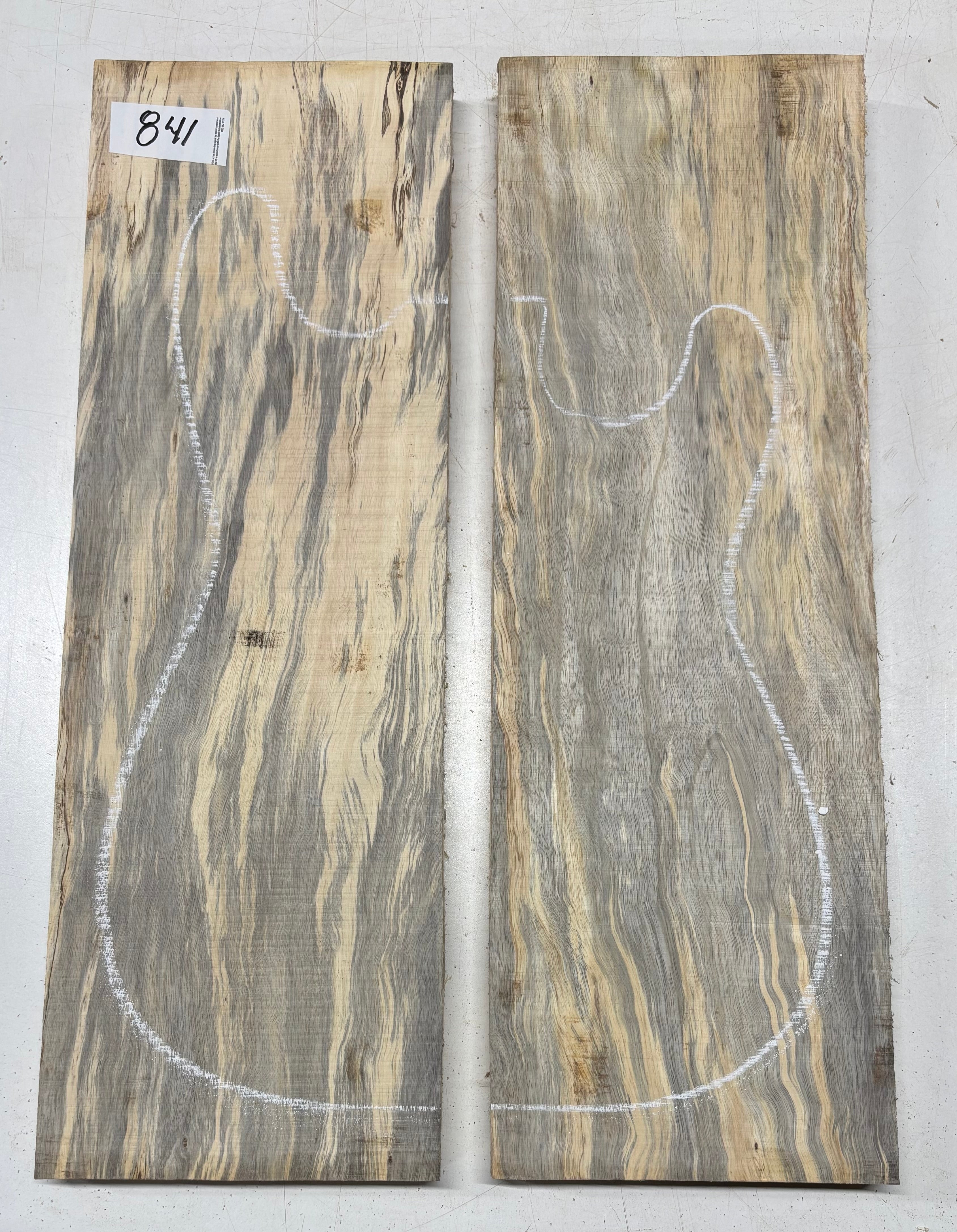 Spalted Tamarind Guitar Carved Top - 22” x 7-1/2” x 7/8” #841 Exotic Wood Zone 
