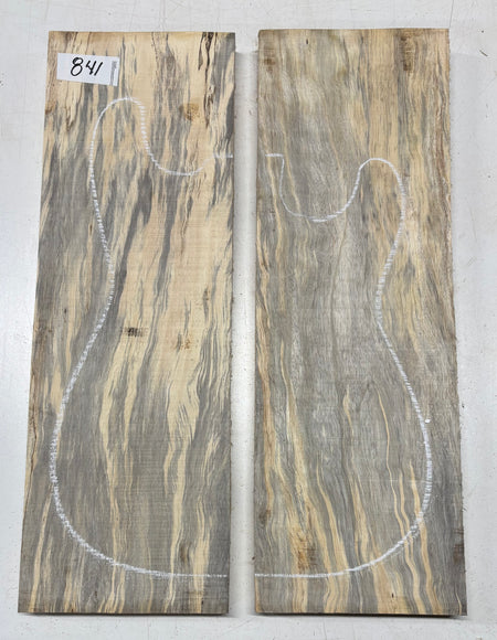 Spalted Tamarind Guitar Carved Top - 22” x 7-1/2” x 7/8” #841 Exotic Wood Zone 