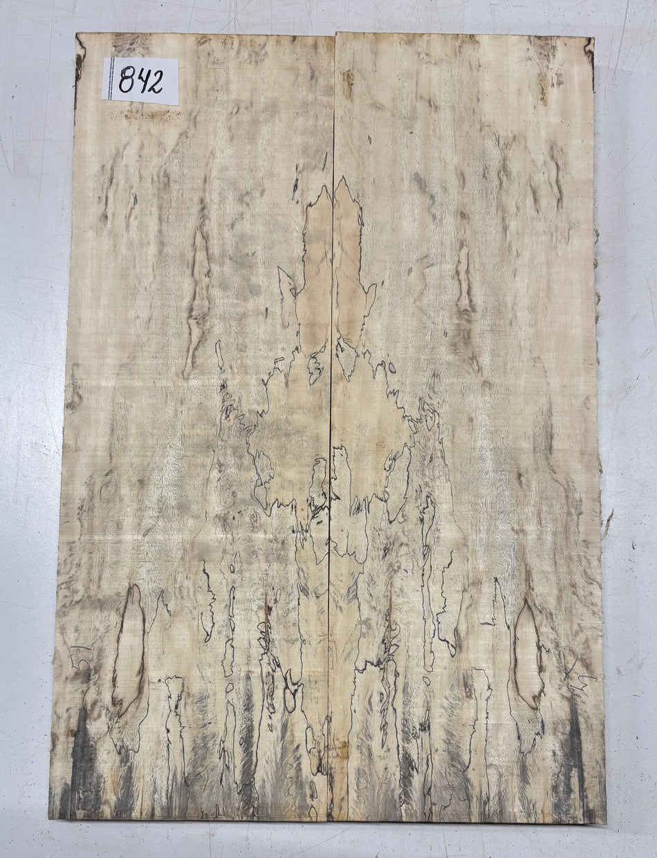 Spalted Tamarind Guitar Carved Top - 22” x 7-1/2” x 7/8” #842 Exotic Wood Zone 