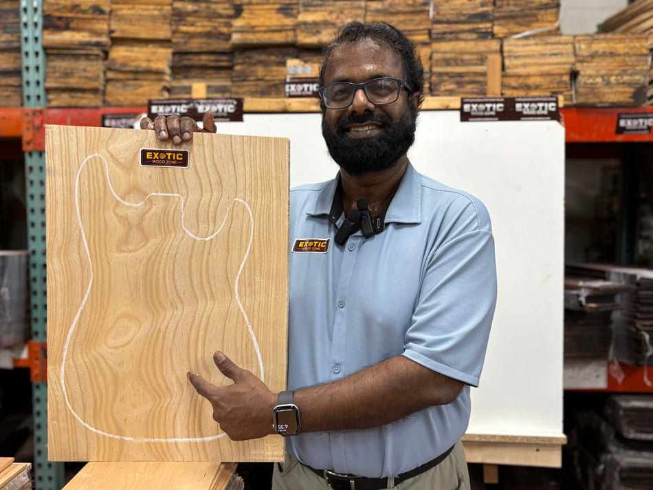 Cuerpo en bruto de fresno blanco para guitarra – Madera tonal brillante y con pegada para construcción de guitarras eléctricas