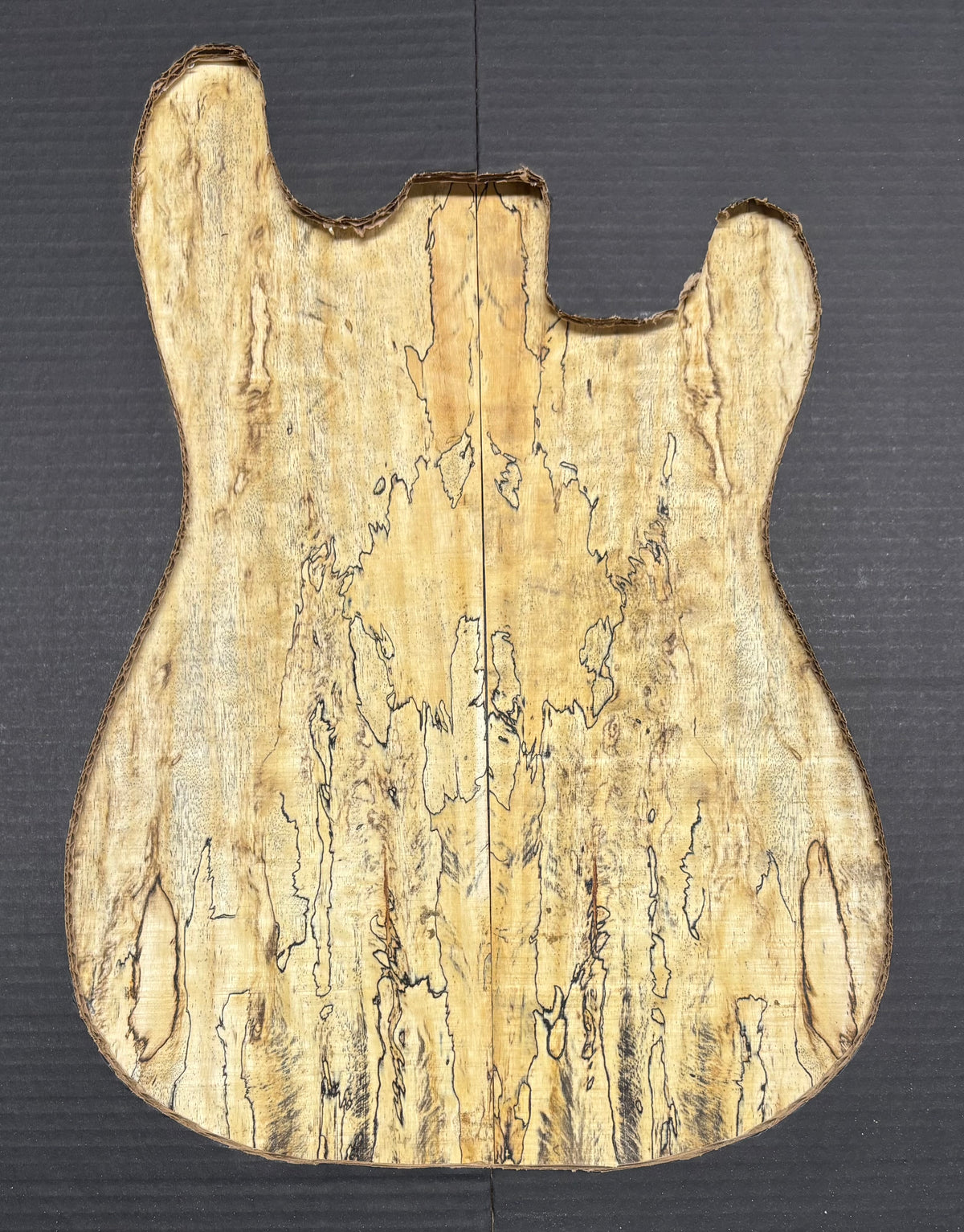 Spalted Tamarind Guitar Carved Top - 22” x 7-1/2” x 7/8” #842 Exotic Wood Zone 