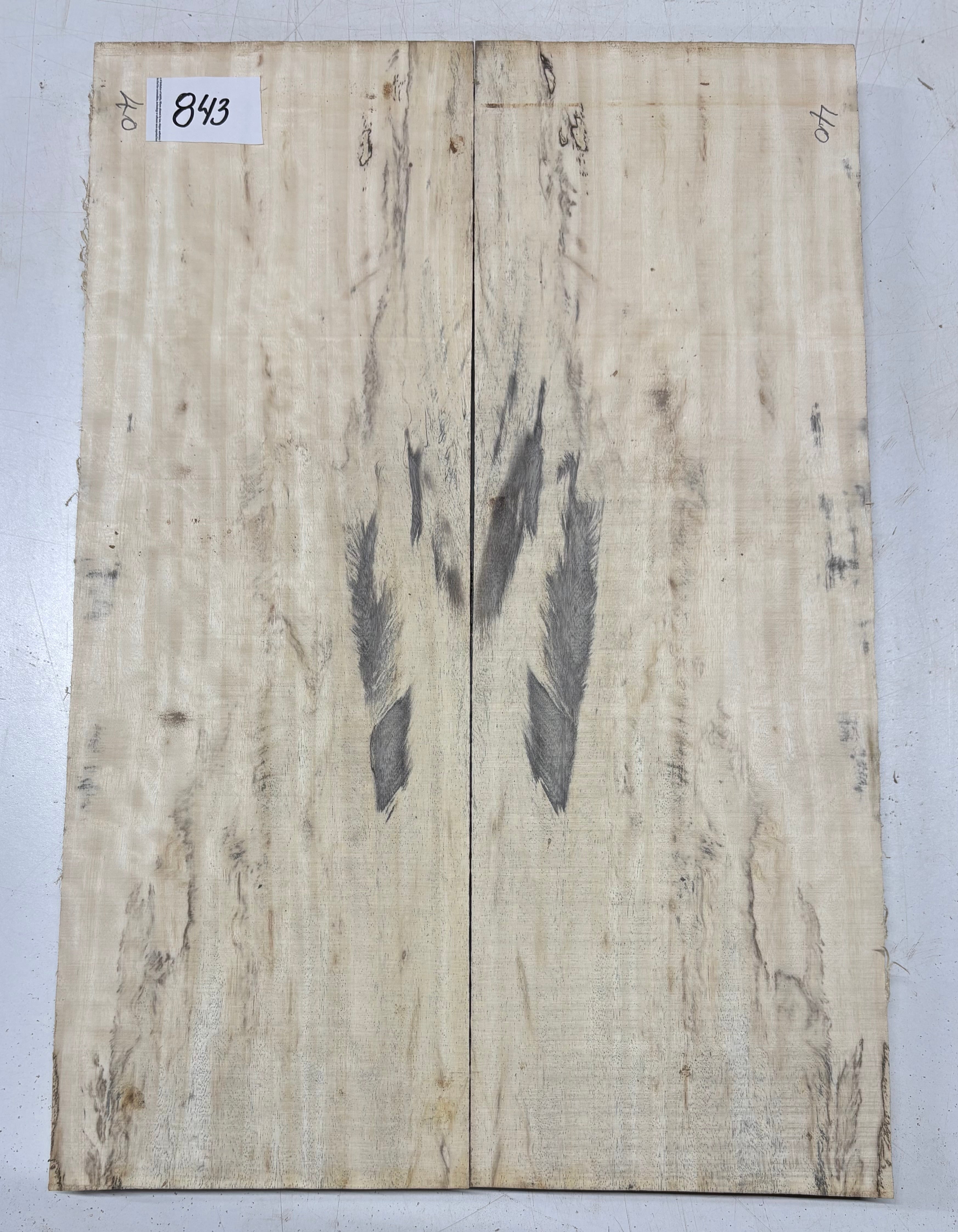 Spalted Tamarind Guitar Carved Top - 22” x 7-1/2” x 7/8” #843 Exotic Wood Zone 