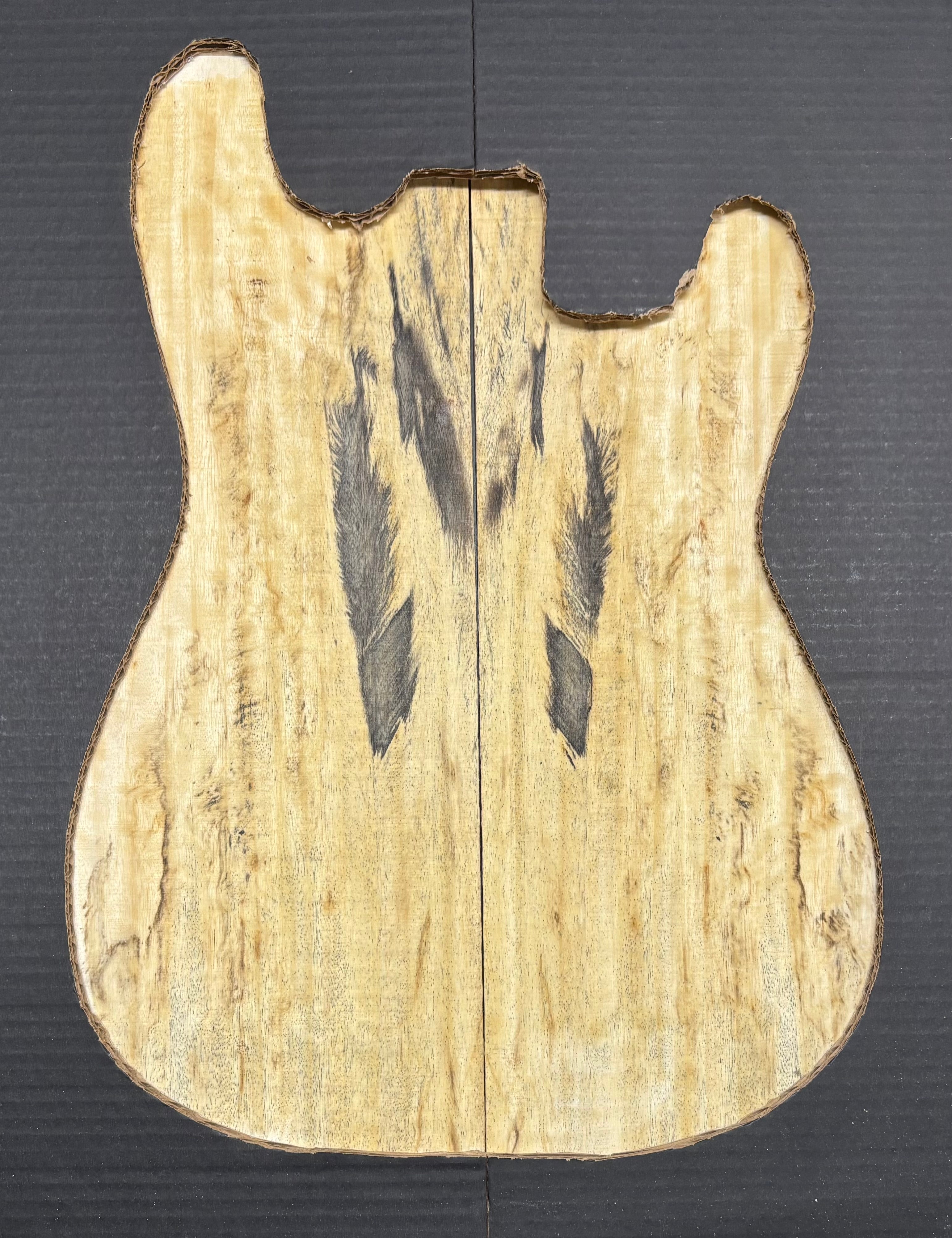 Spalted Tamarind Guitar Carved Top - 22” x 7-1/2” x 7/8” #843 Exotic Wood Zone 