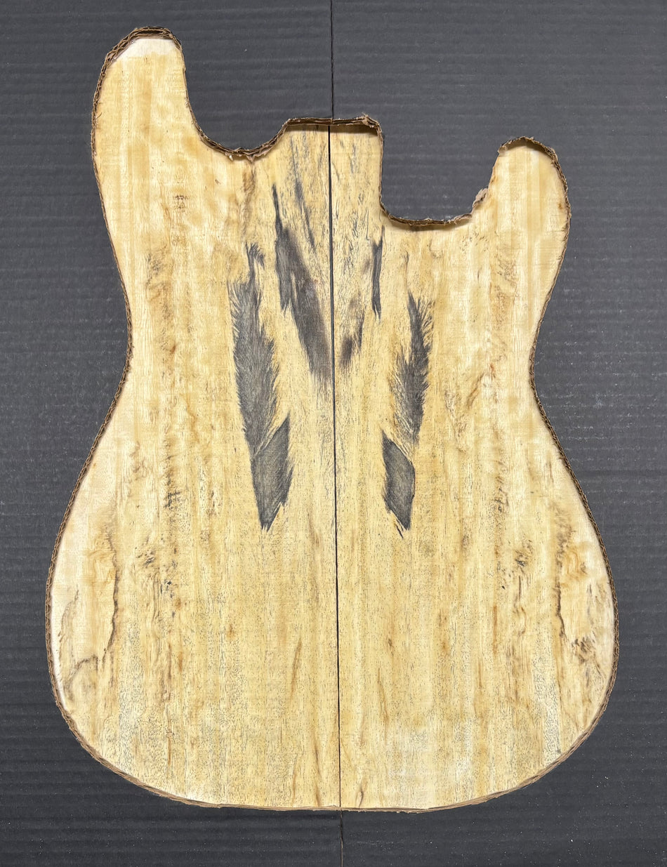 Spalted Tamarind Guitar Carved Top - 22” x 7-1/2” x 7/8” #843 Exotic Wood Zone 