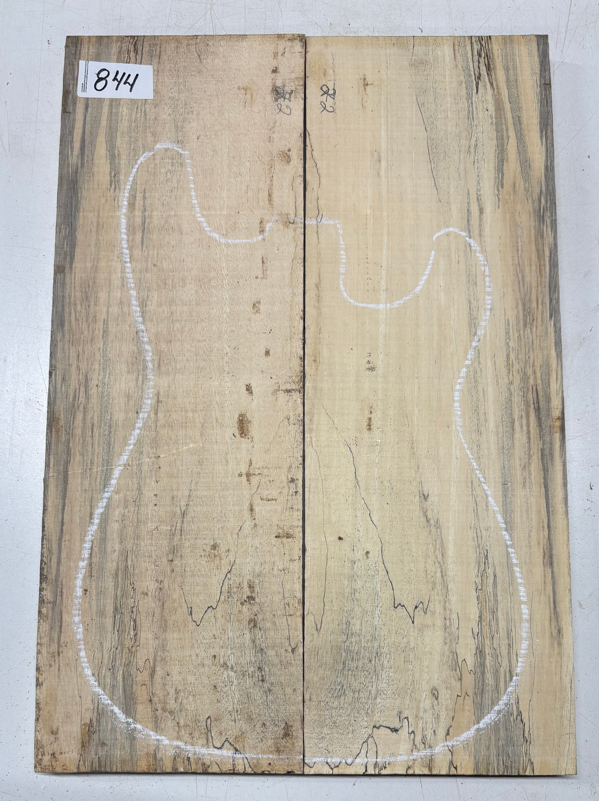 Spalted Tamarind Guitar Carved Top - 22” x 7-1/2” x 7/8” #844 Exotic Wood Zone 