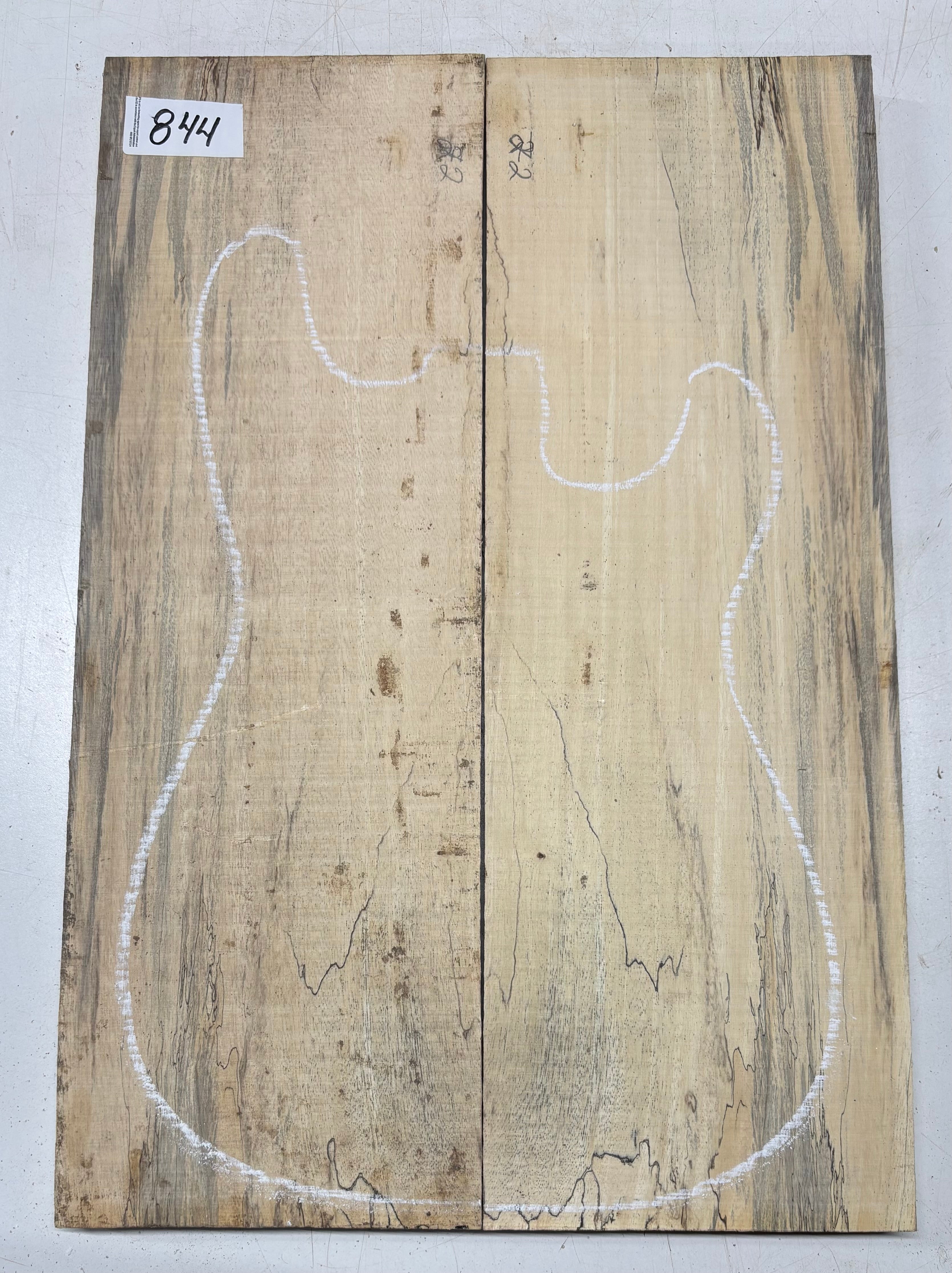 Spalted Tamarind Guitar Carved Top - 22” x 7-1/2” x 7/8” #844 Exotic Wood Zone 