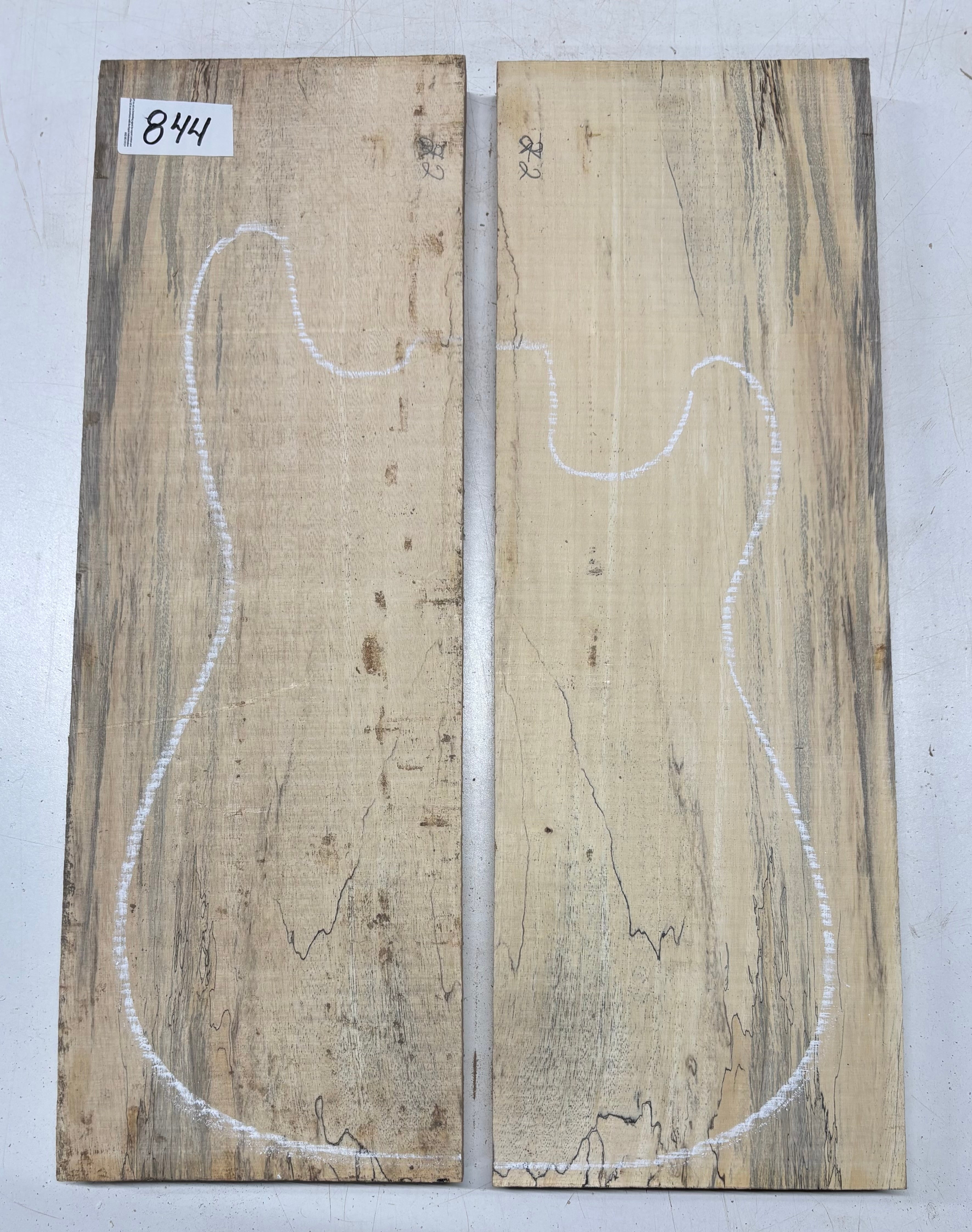 Spalted Tamarind Guitar Carved Top - 22” x 7-1/2” x 7/8” #844 Exotic Wood Zone 