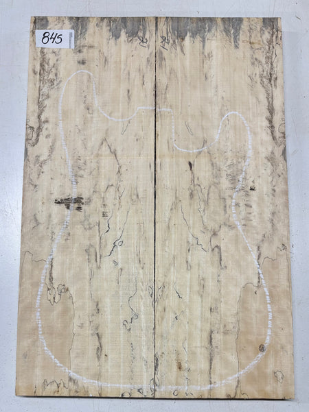 Spalted Tamarind Guitar Carved Top - 22” x 7-1/2” x 7/8” #845 Exotic Wood Zone 