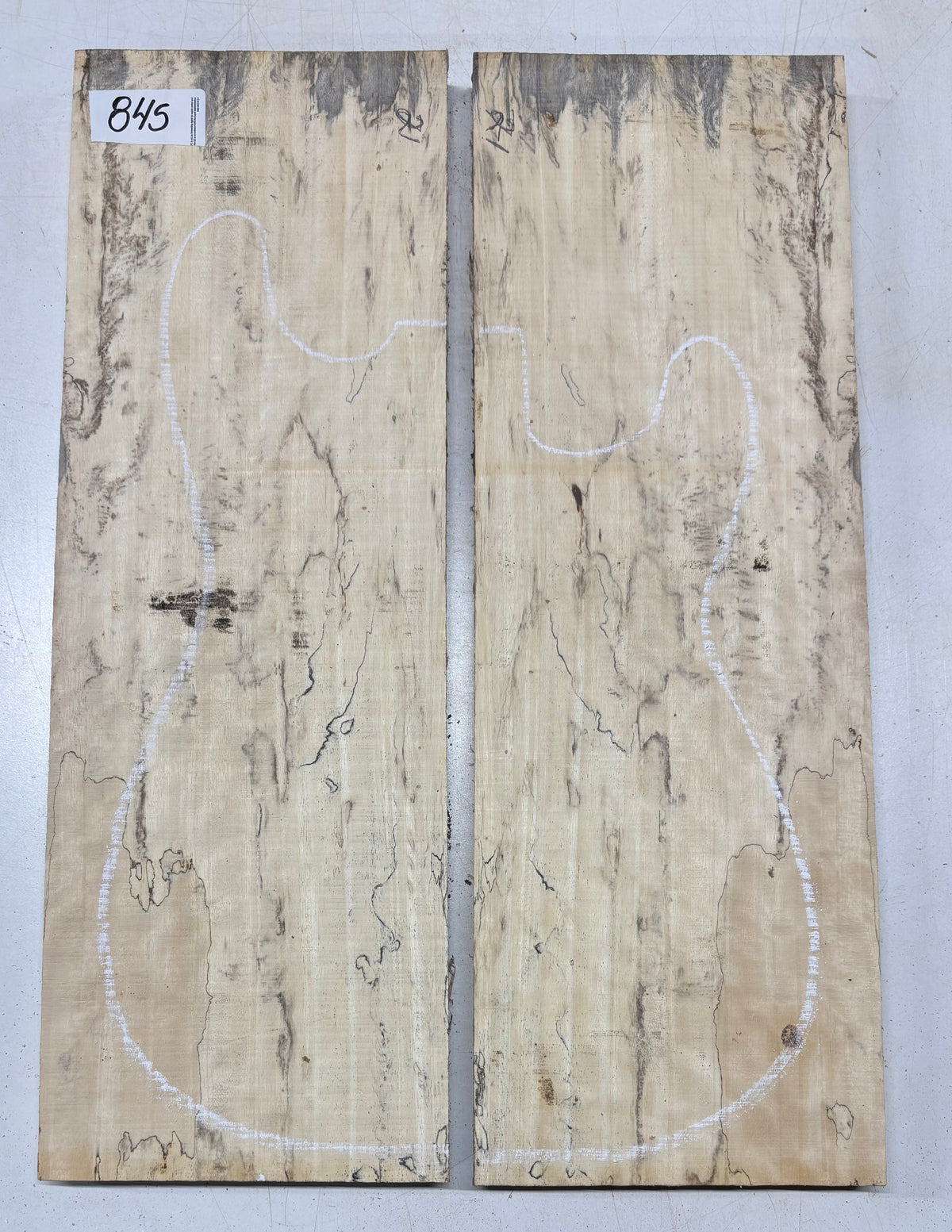 Spalted Tamarind Guitar Carved Top - 22” x 7-1/2” x 7/8” #845 Exotic Wood Zone 