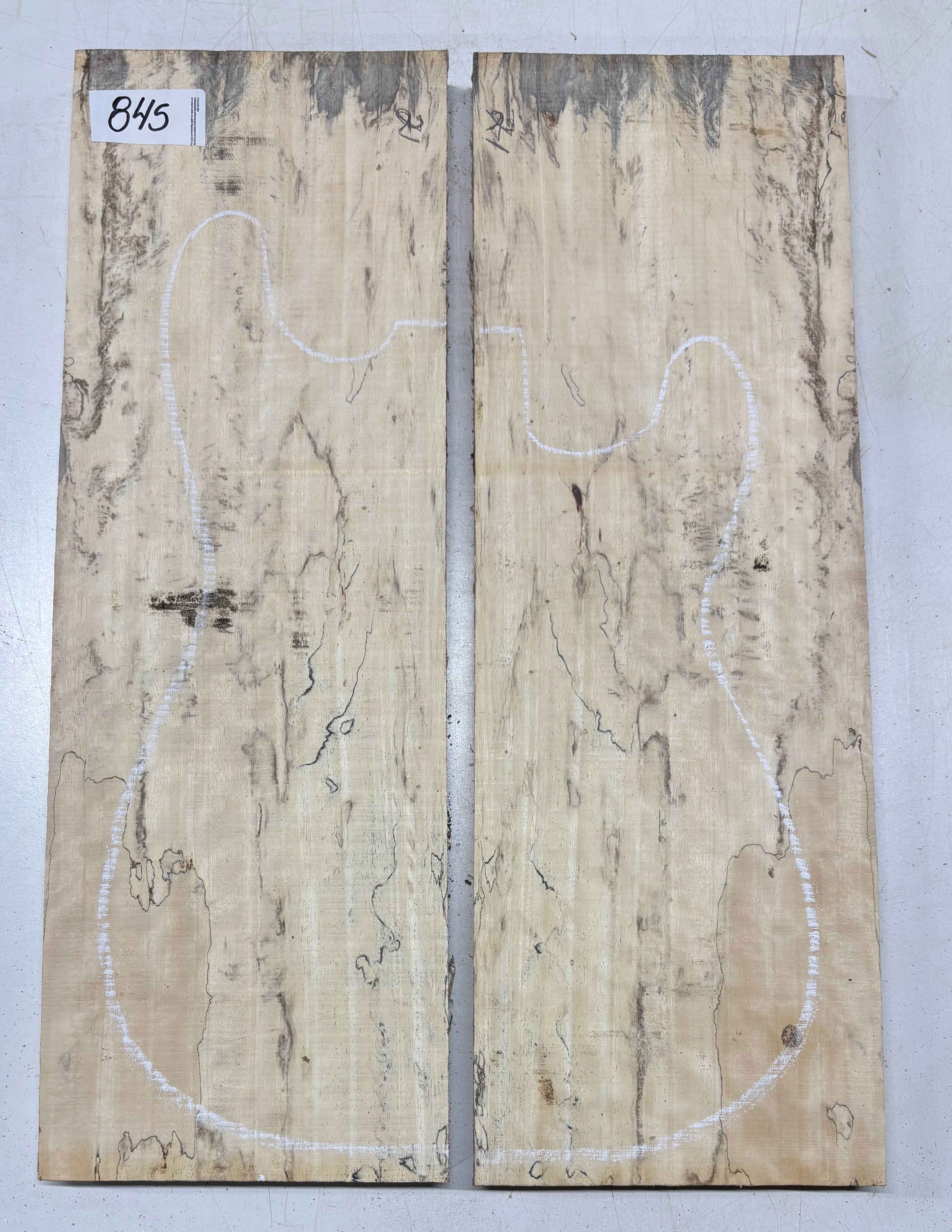 Spalted Tamarind Guitar Carved Top - 22” x 7-1/2” x 7/8” #845 Exotic Wood Zone 