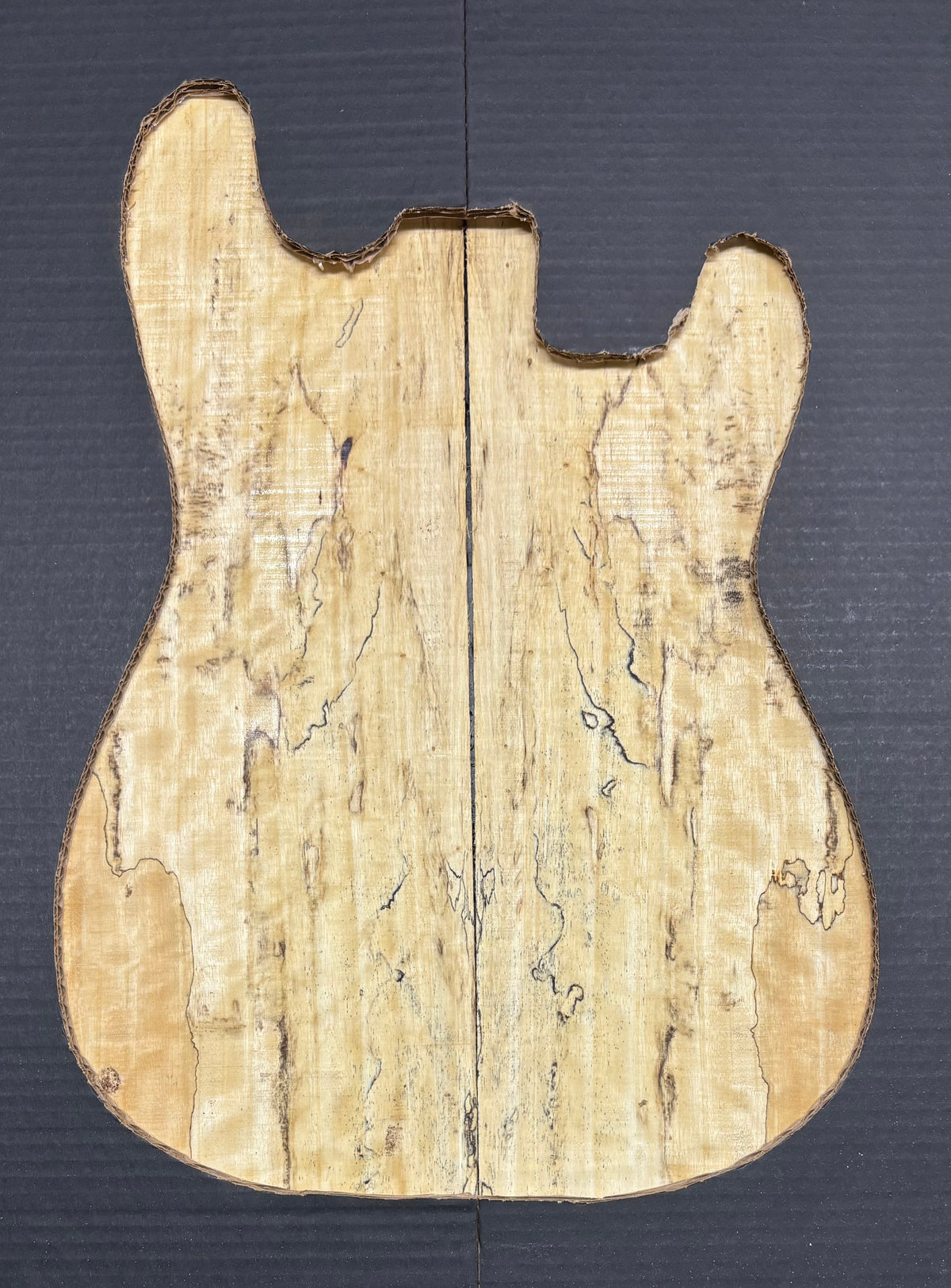 Spalted Tamarind Guitar Carved Top - 22” x 7-1/2” x 7/8” #845 Exotic Wood Zone 