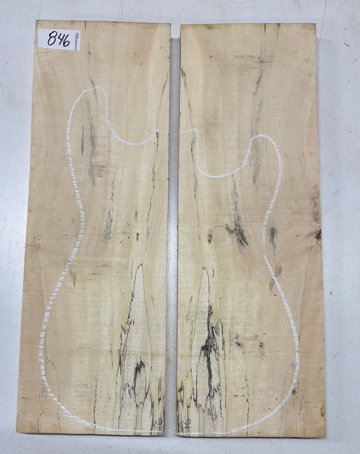 Spalted Tamarind Guitar Carved Top - 22” x 7-1/2” x 7/8” #846 Exotic Wood Zone 