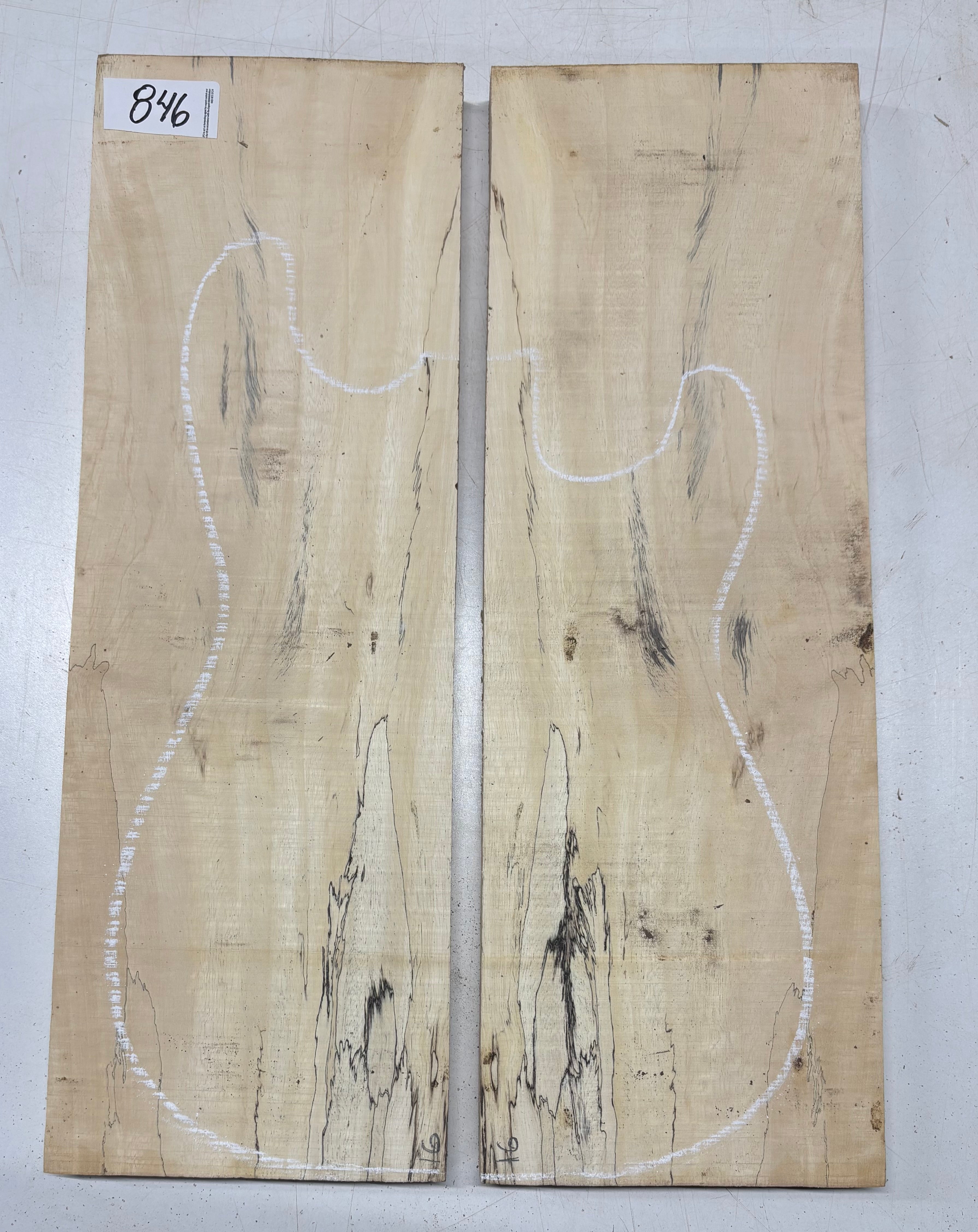 Spalted Tamarind Guitar Carved Top - 22” x 7-1/2” x 7/8” #846 Exotic Wood Zone 