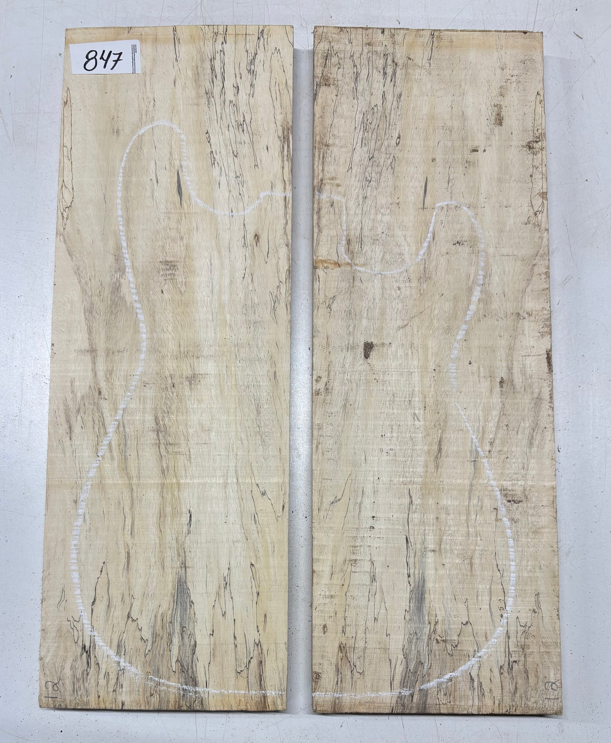 Spalted Tamarind Guitar Carved Top - 22” x 7-1/2” x 7/8” #847 Exotic Wood Zone 