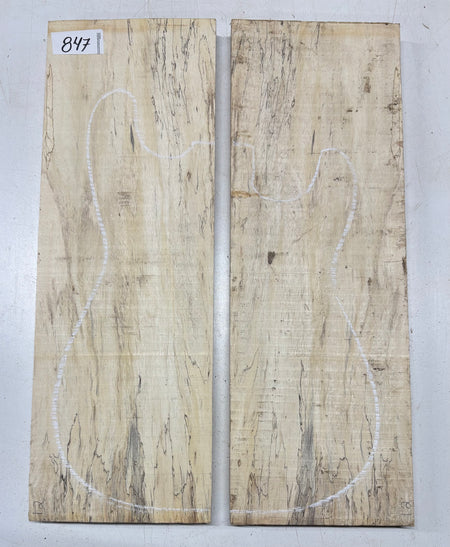 Spalted Tamarind Guitar Carved Top - 22” x 7-1/2” x 7/8” #847 Exotic Wood Zone 