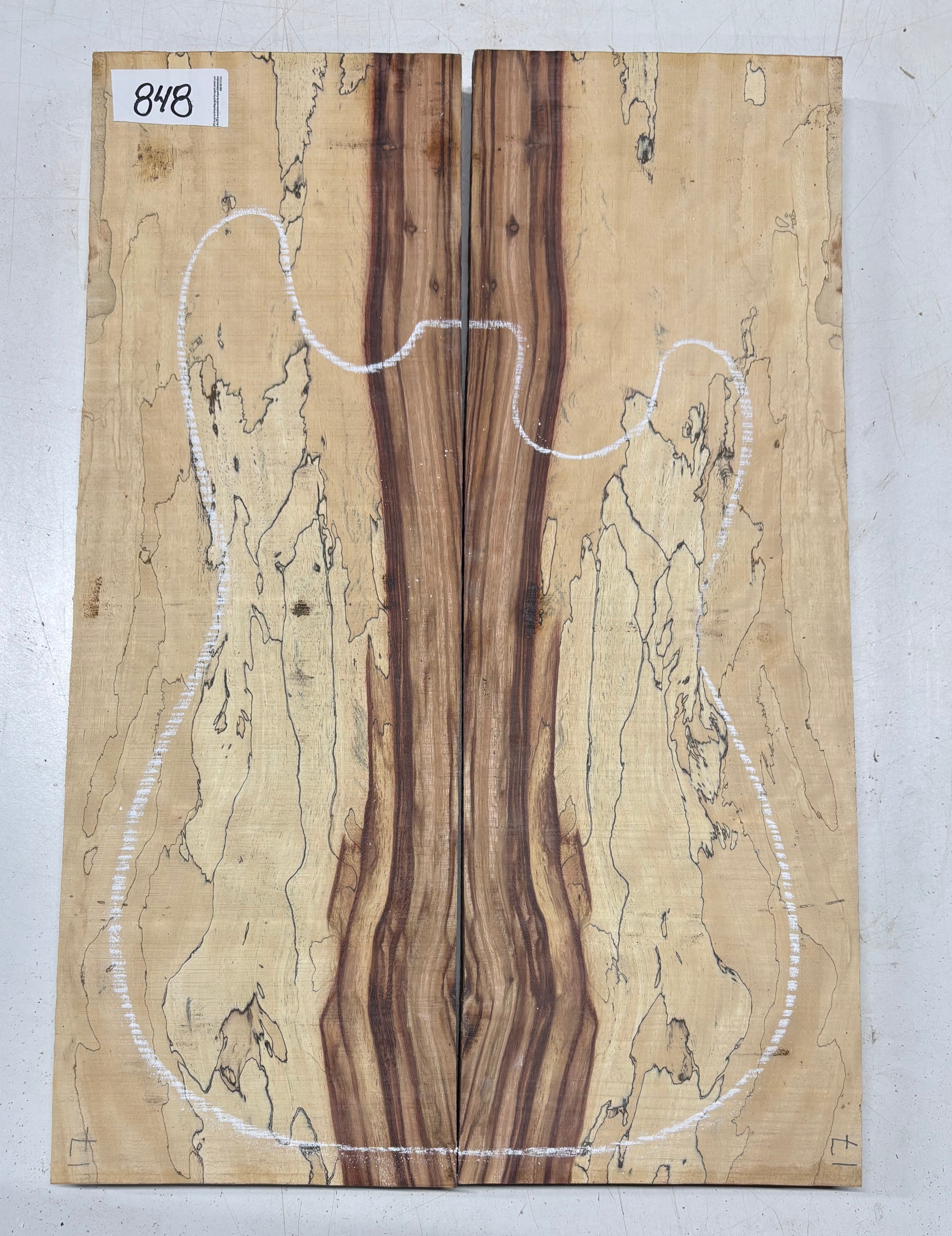 Royal Red Tamarind Guitar Carved Top - 22” x 7-1/2” x 7/8” #848 Exotic Wood Zone 