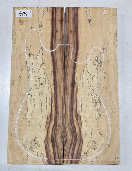 Royal Red Tamarind Guitar Carved Top - 22” x 7-1/2” x 7/8” #848 Exotic Wood Zone 