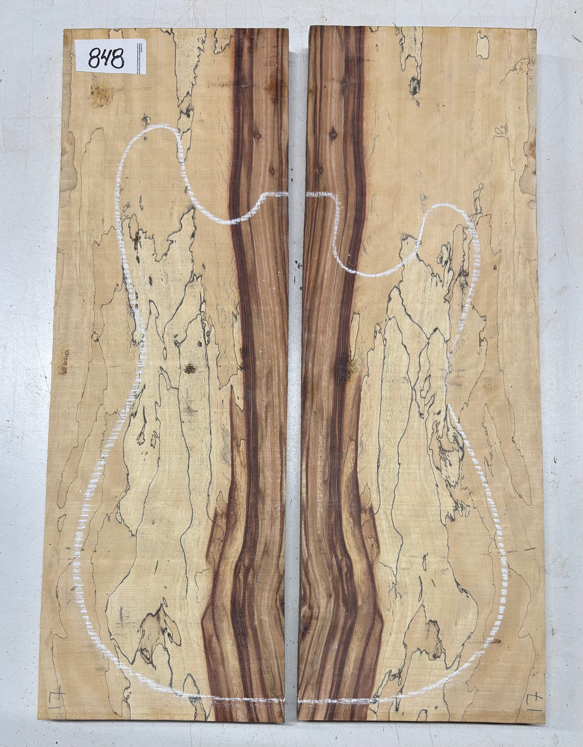 Royal Red Tamarind Guitar Carved Top - 22” x 7-1/2” x 7/8” #848 Exotic Wood Zone 