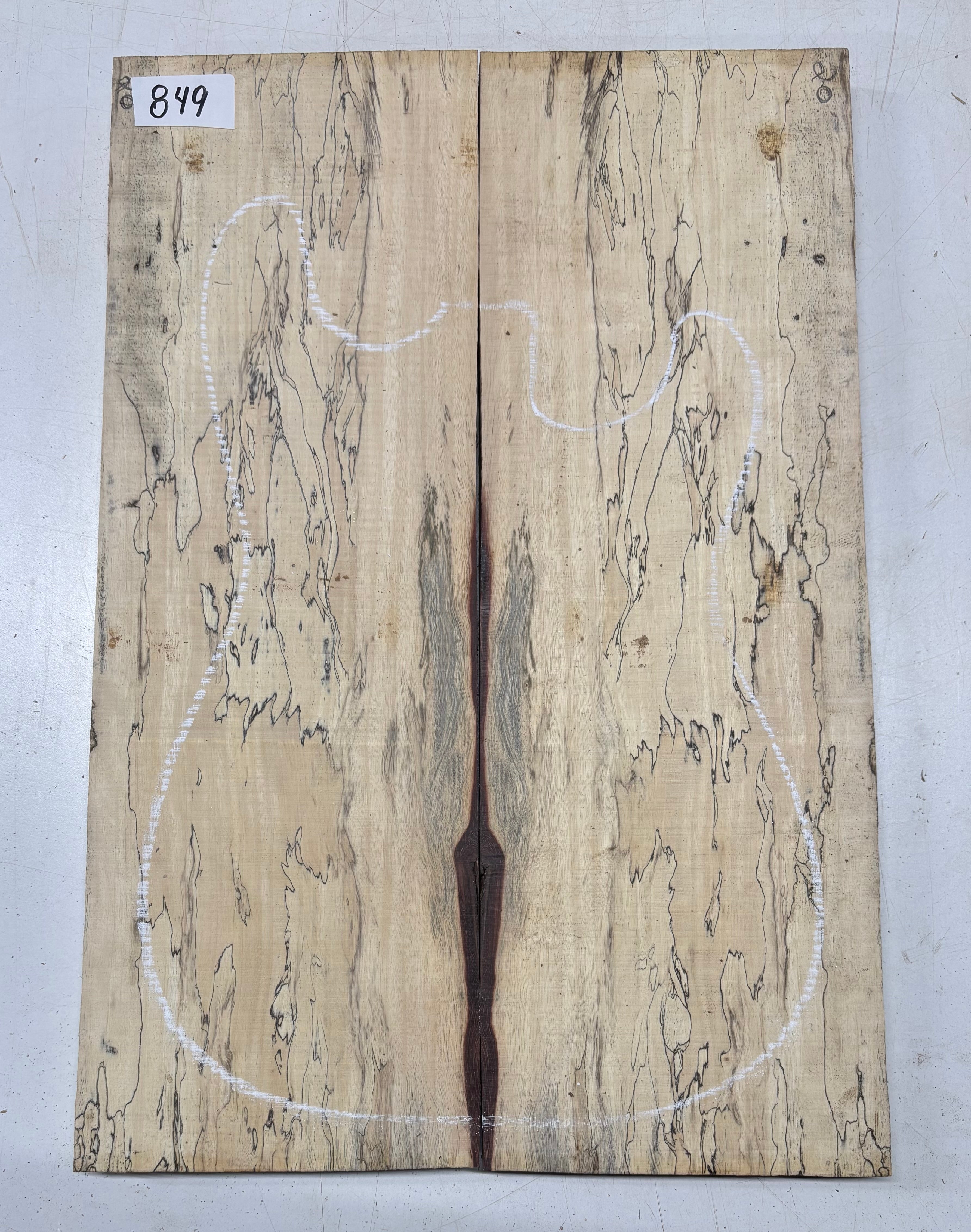 Royal Red Tamarind Guitar Carved Top - 22” x 7-1/2” x 7/8” #849 Exotic Wood Zone 