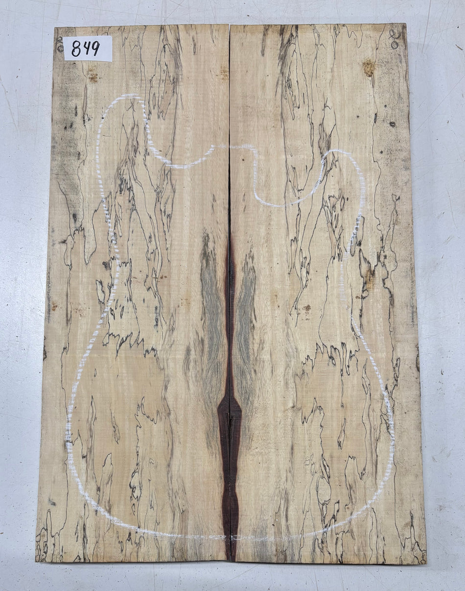 Royal Red Tamarind Guitar Carved Top - 22” x 7-1/2” x 7/8” #849 Exotic Wood Zone 