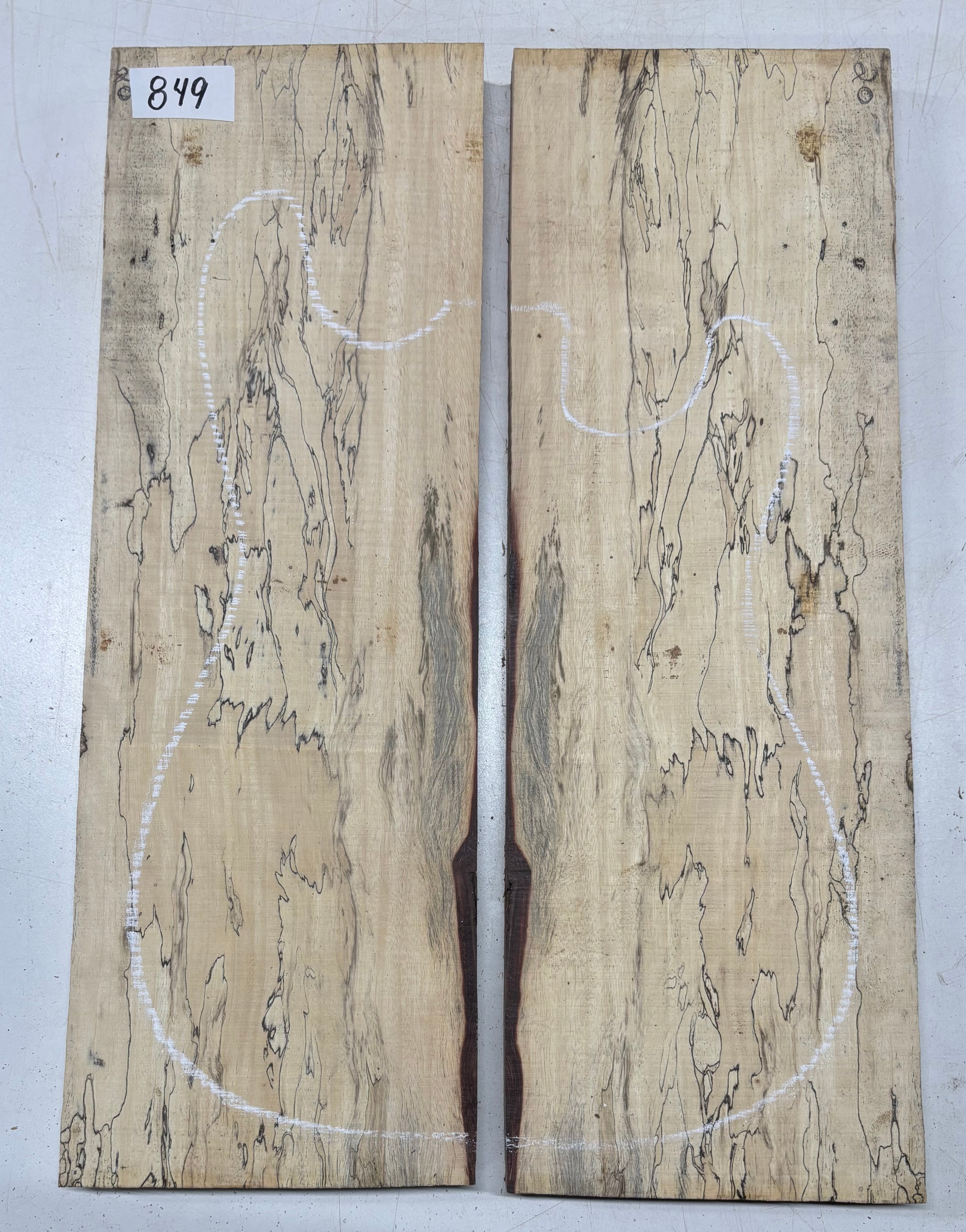 Royal Red Tamarind Guitar Carved Top - 22” x 7-1/2” x 7/8” #849 Exotic Wood Zone 