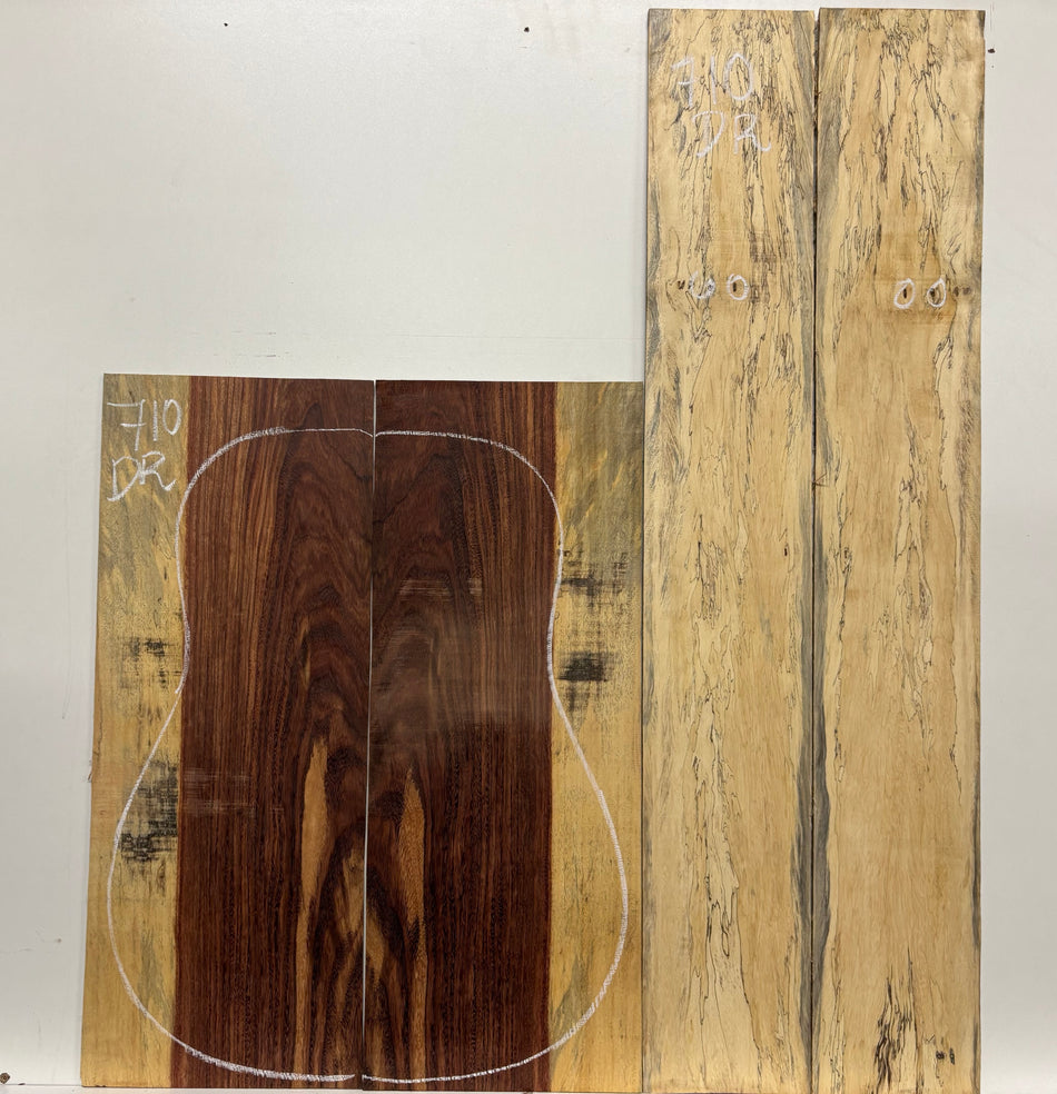 Royal Red Tamarind Dreadnought Guitar Back and Side Set #710