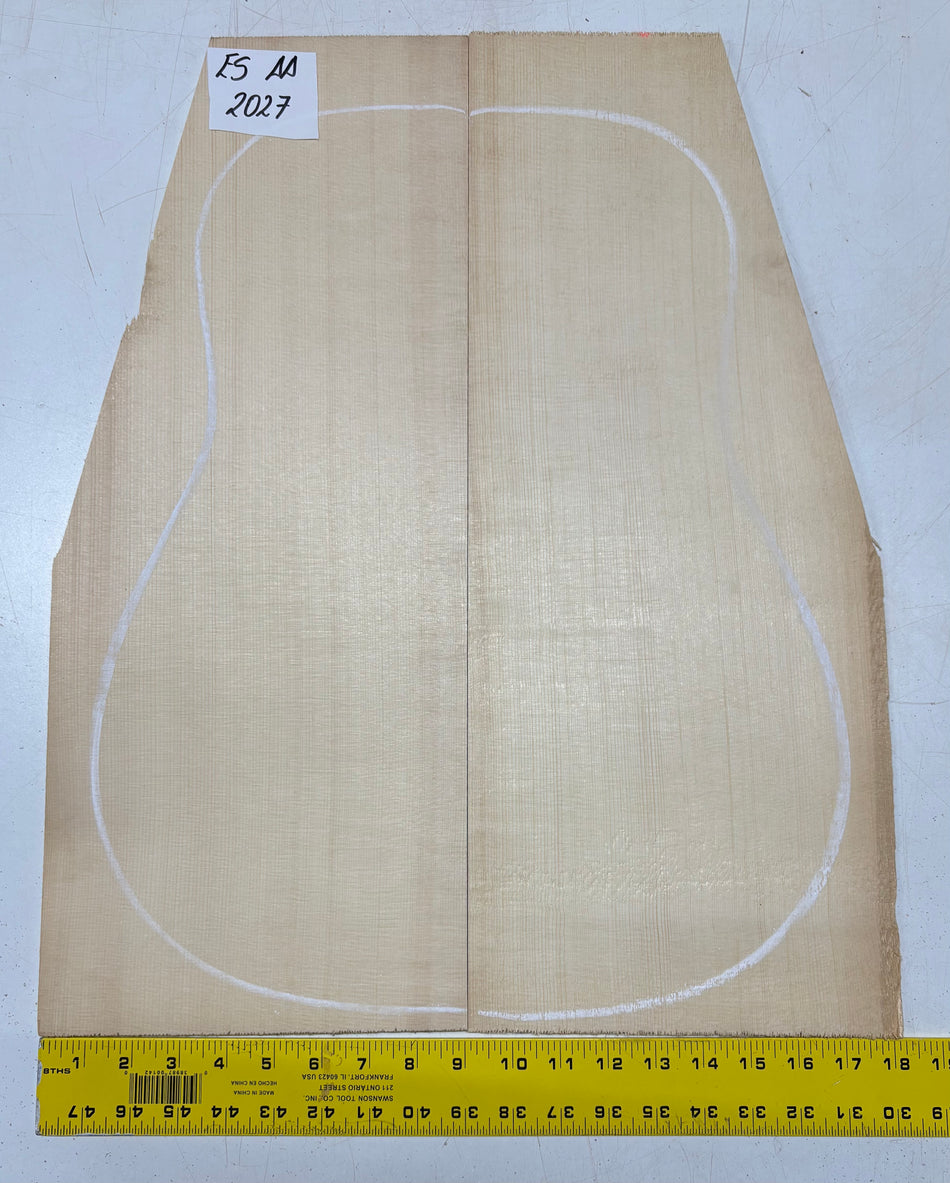 Engelmann Spruce Guitar Top For Dreadnought Guitars ES AA #2027