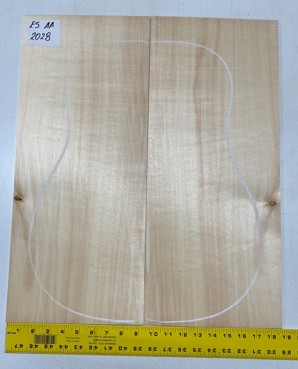 Engelmann Spruce Guitar Top For Dreadnought Guitars ES AA #2028
