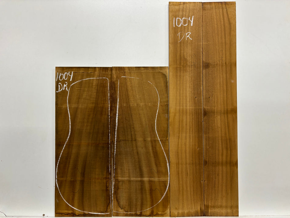 Golden Acacia Dreadnought Guitar Back & Side Set #1004