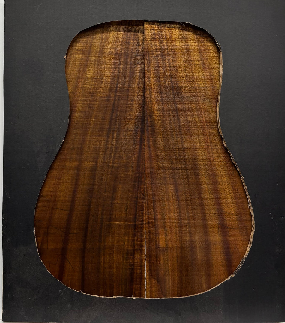 Golden Acacia Dreadnought Guitar Back & Side Set #1005