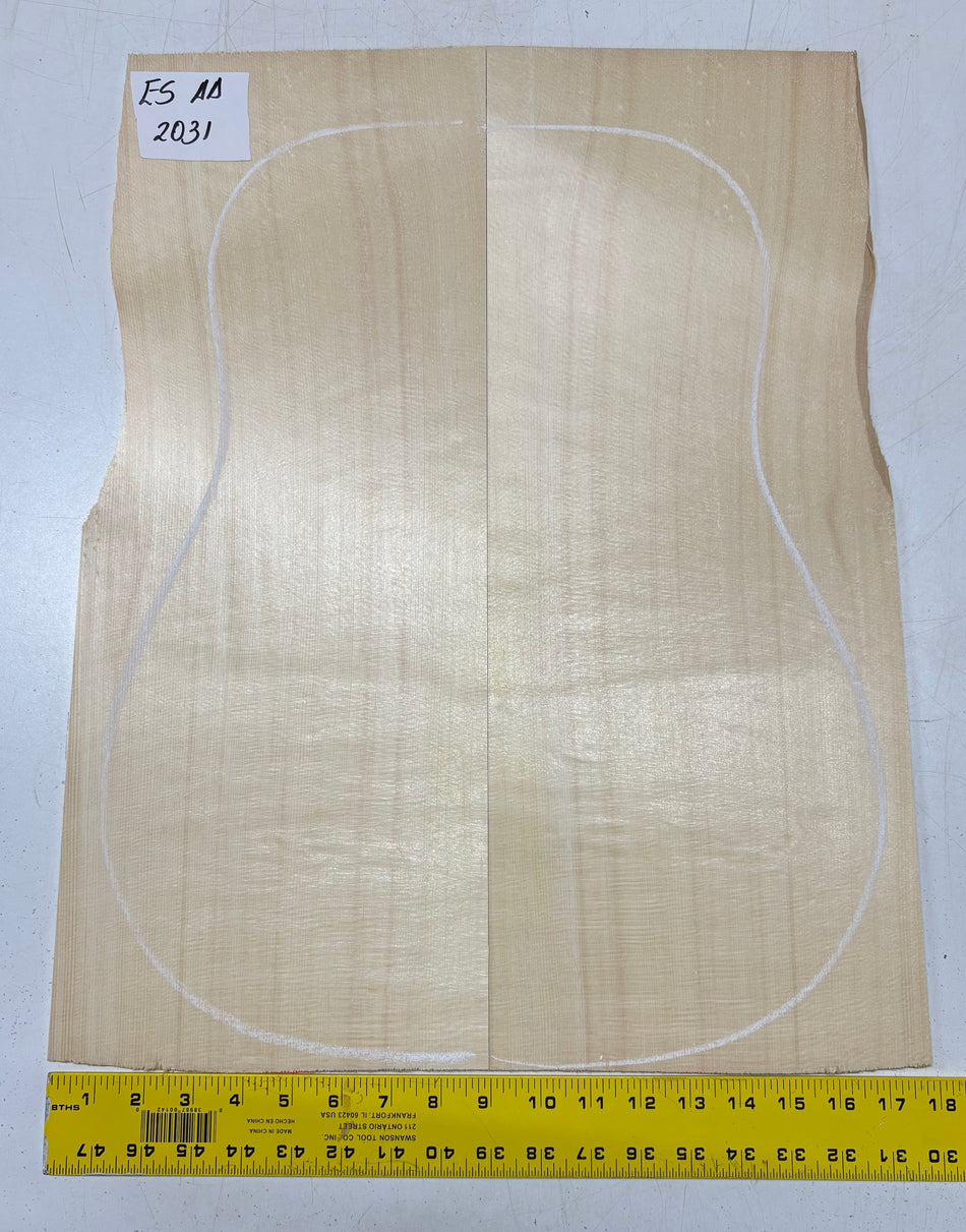 Engelmann Spruce Guitar Top For Dreadnought Guitars ES AA #2031
