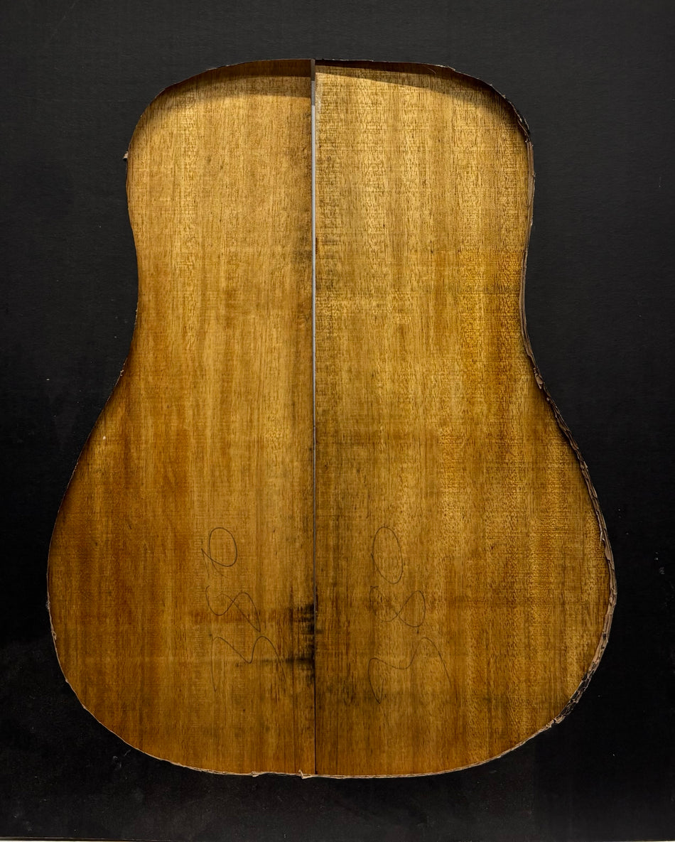 Golden Acacia Dreadnought Guitar Back & Side Set #1006
