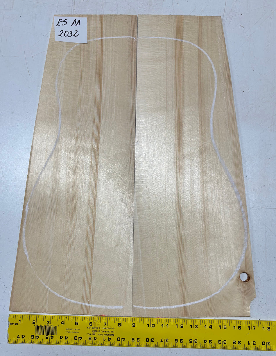 Engelmann Spruce Guitar Top For Dreadnought Guitars ES AA #2032