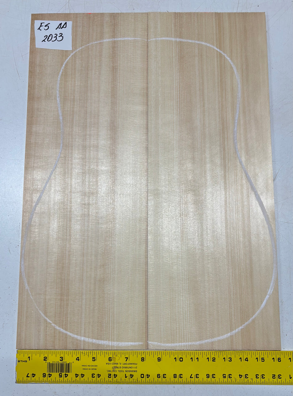Engelmann Spruce Guitar Top For Dreadnought Guitars ES AA #2033