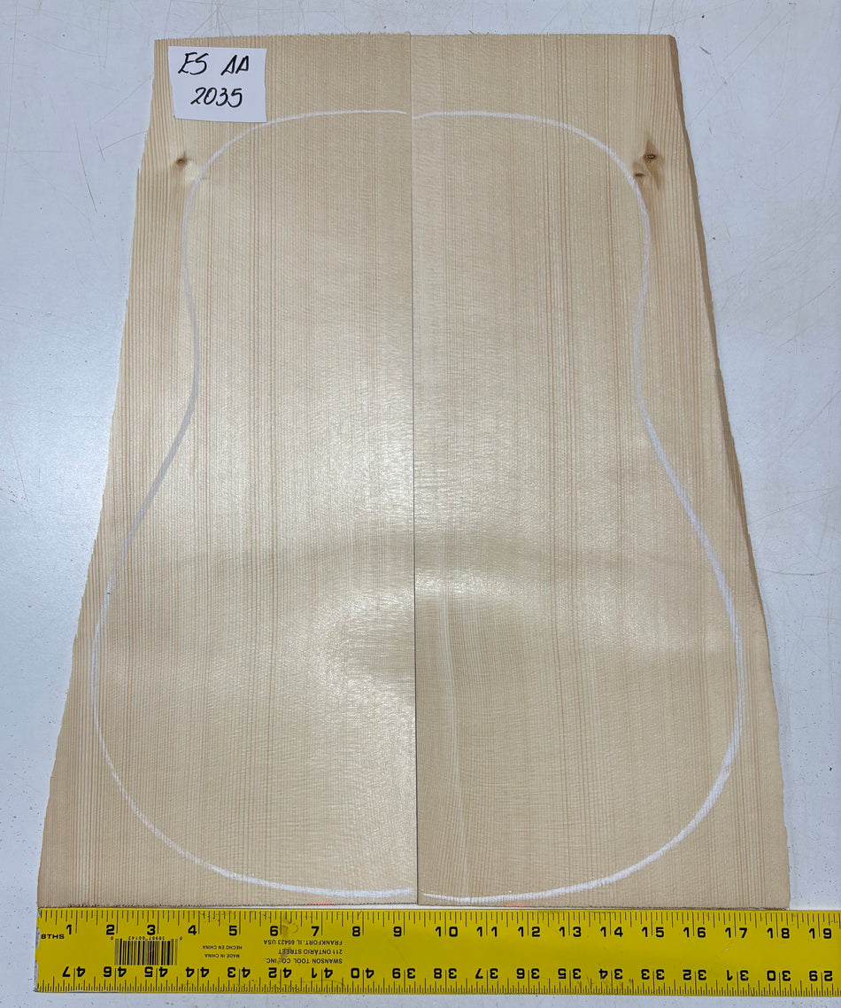 Engelmann Spruce Guitar Top For Dreadnought Guitars ES AA #2035