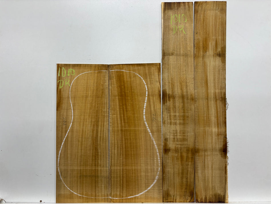 Golden Acacia Dreadnought Guitar Back & Side Set #1010