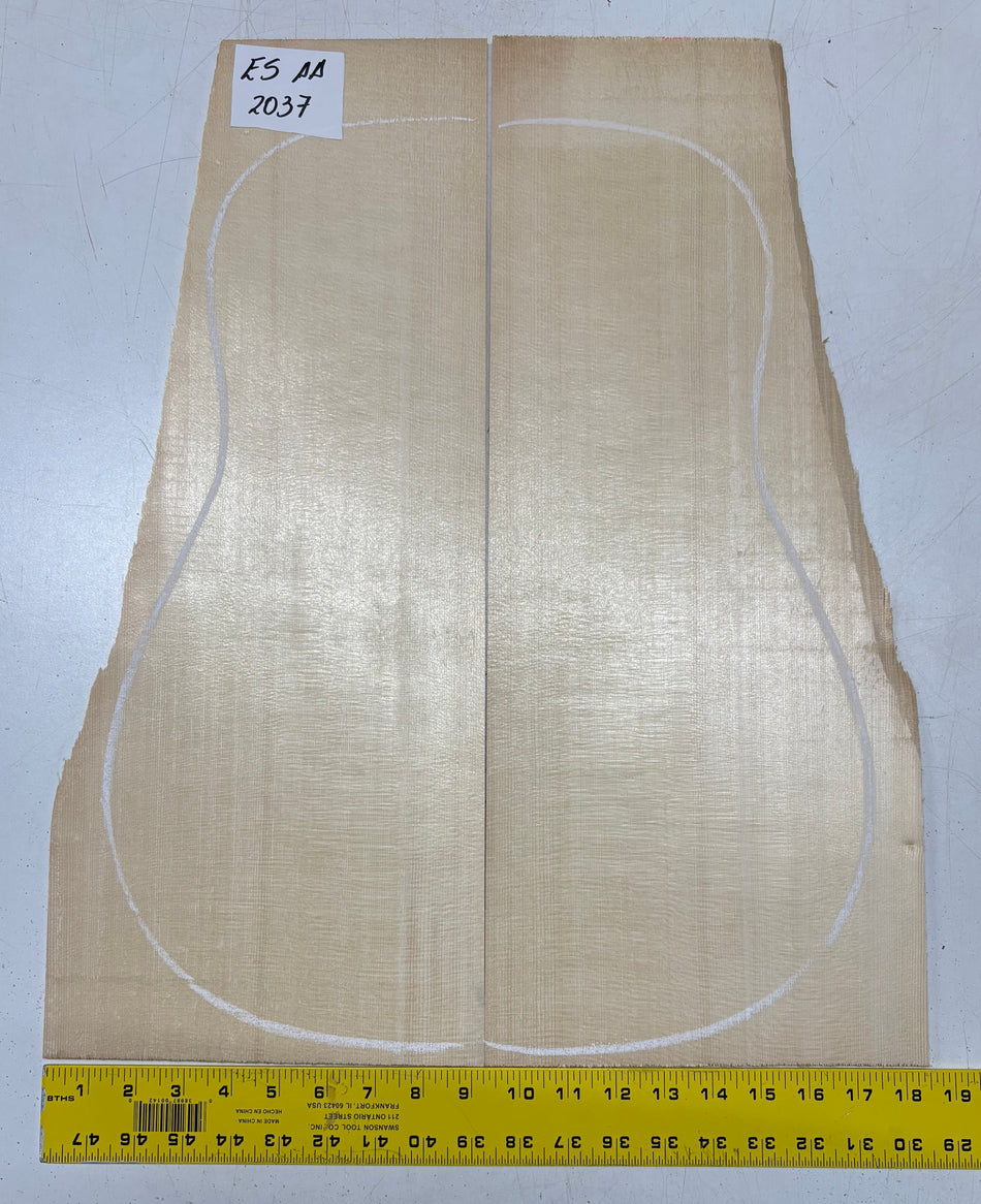 Engelmann Spruce Guitar Top For Dreadnought Guitars ES AA #2037
