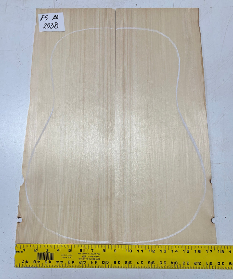 Engelmann Spruce Guitar Top For Dreadnought Guitars ES AA #2038
