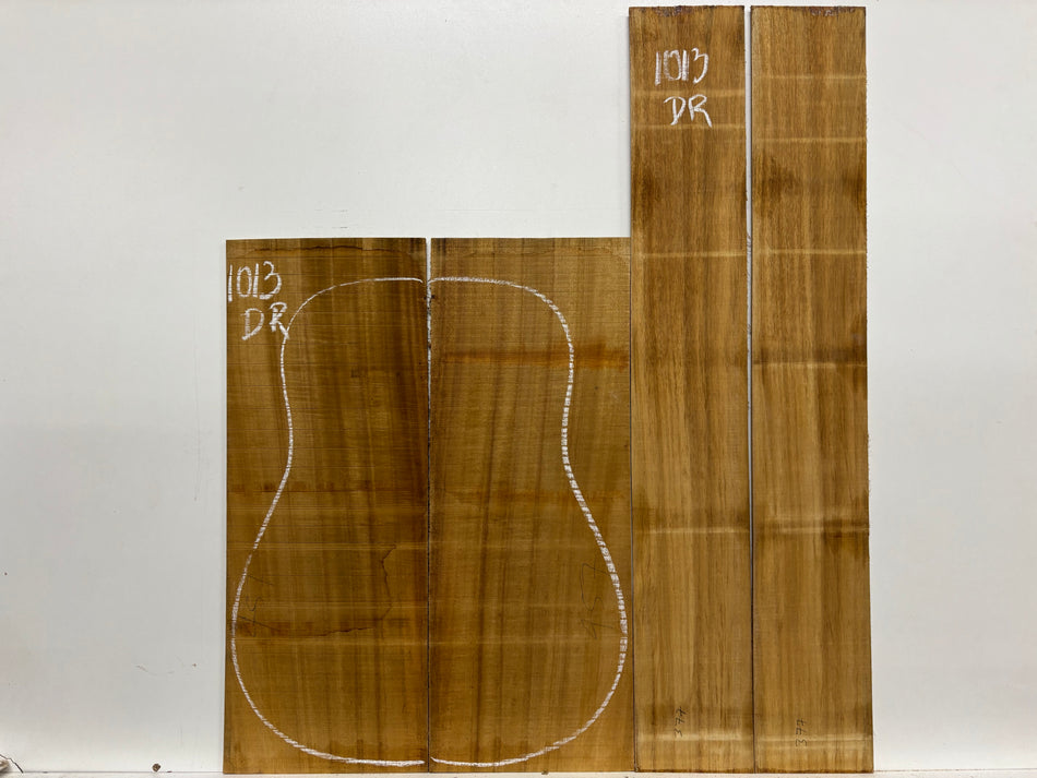 Golden Acacia Dreadnought Guitar Back & Side Set #1013