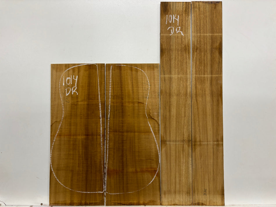 Golden Acacia Dreadnought Guitar Back & Side Set #1014