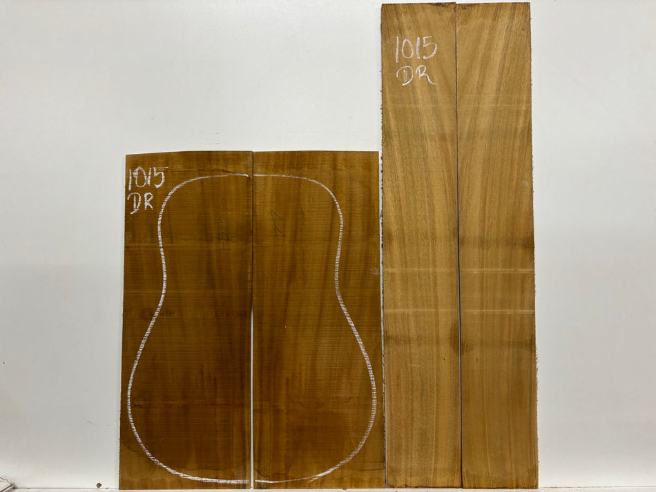 Golden Acacia Dreadnought Guitar Back & Side Set #1015