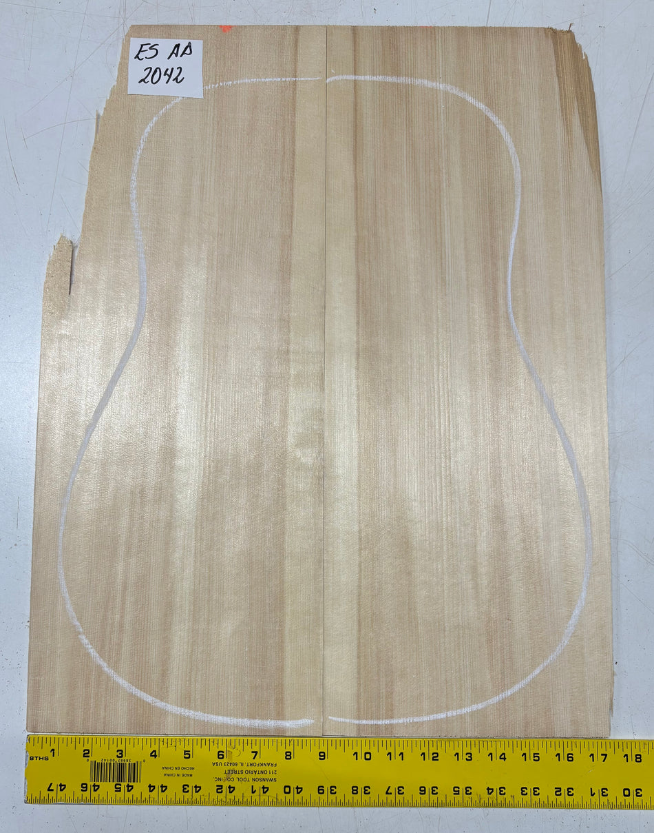 Engelmann Spruce Guitar Top For Dreadnought Guitars ES AA #2042