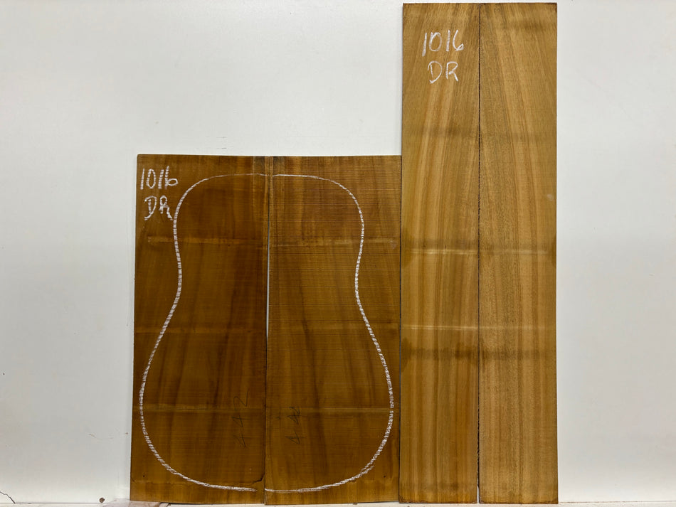 Golden Acacia Dreadnought Guitar Back & Side Set #1016