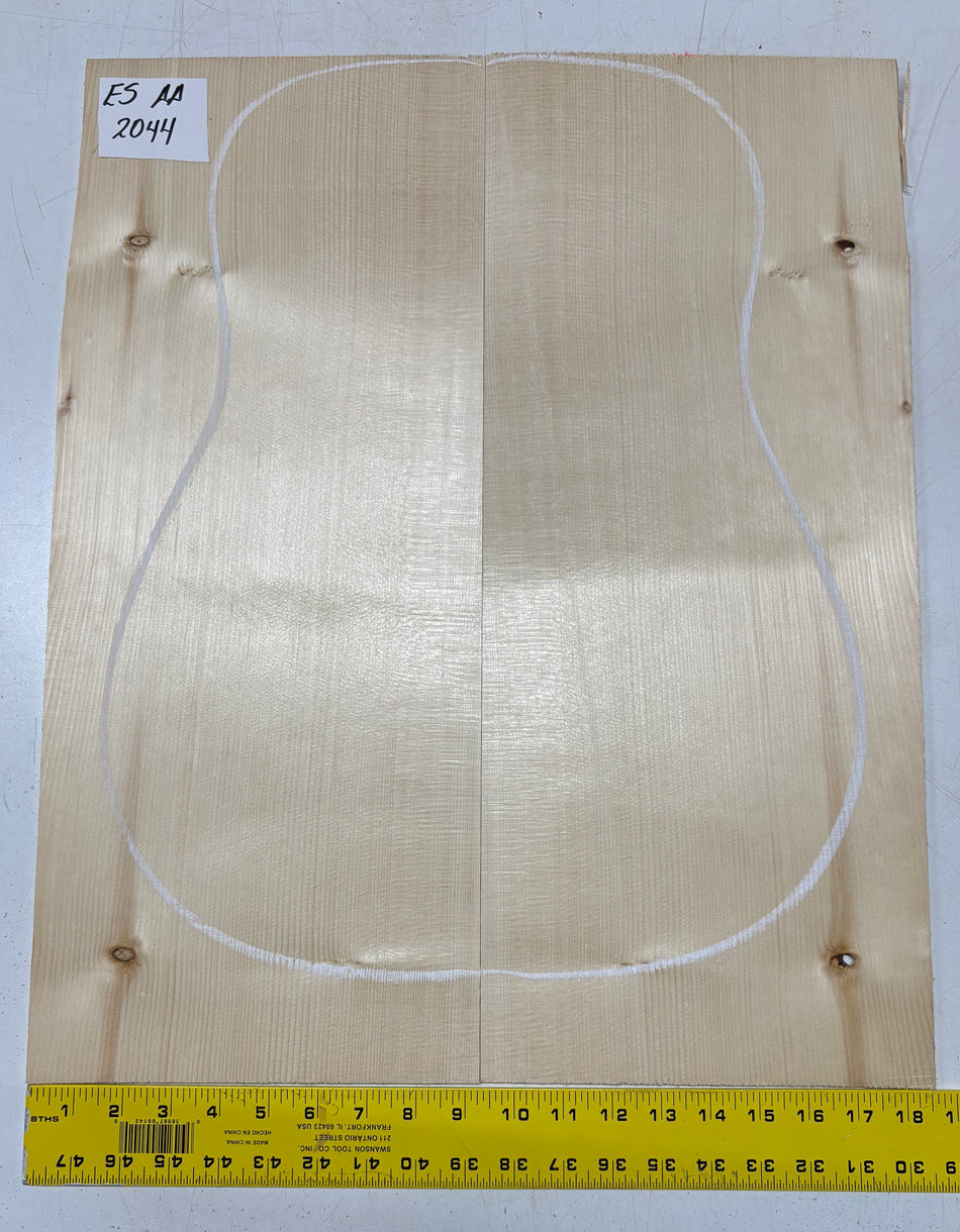Engelmann Spruce Guitar Top For Dreadnought Guitars ES AA #2044