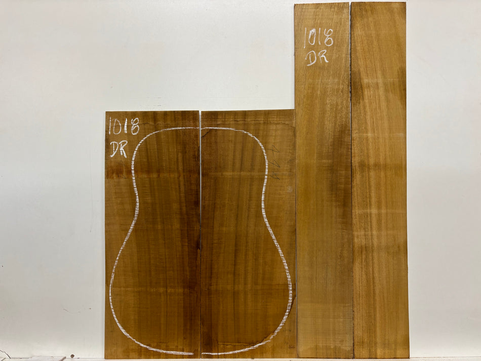 Golden Acacia Dreadnought Guitar Back & Side Set #1018