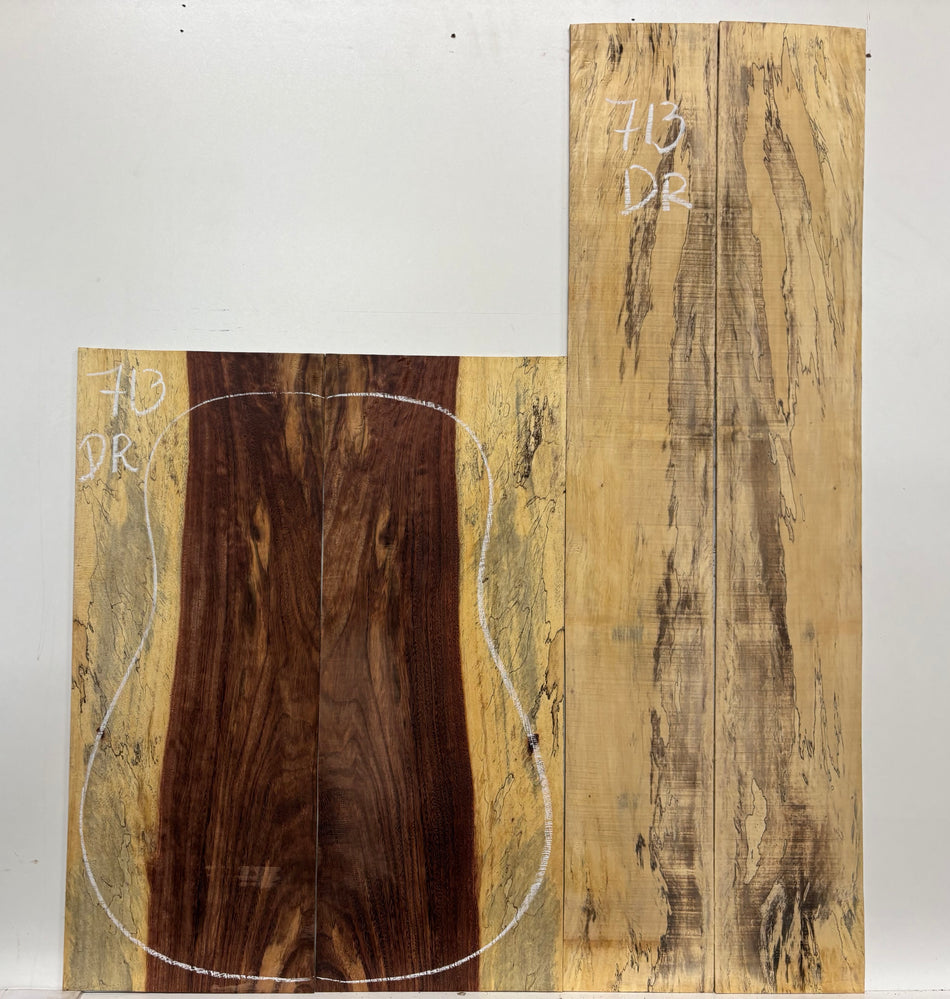 Royal Red Tamarind Dreadnought Guitar Back and Side Set #713